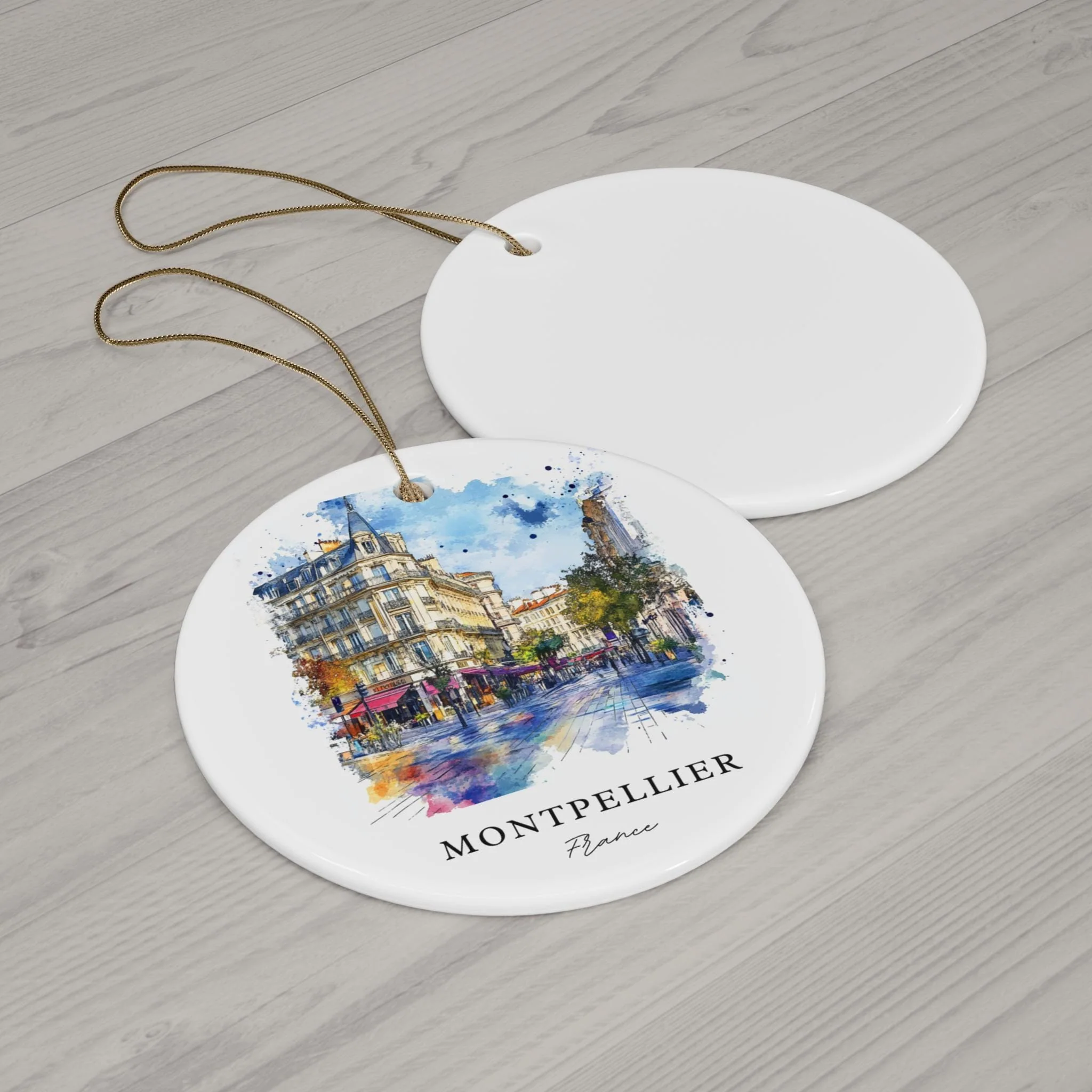 Montpellier France Ornament: Unique Montpellier Souvenir, Montpellier Xmas Decor, and Authentic Montpellier FR Christmas Gift - Image 2