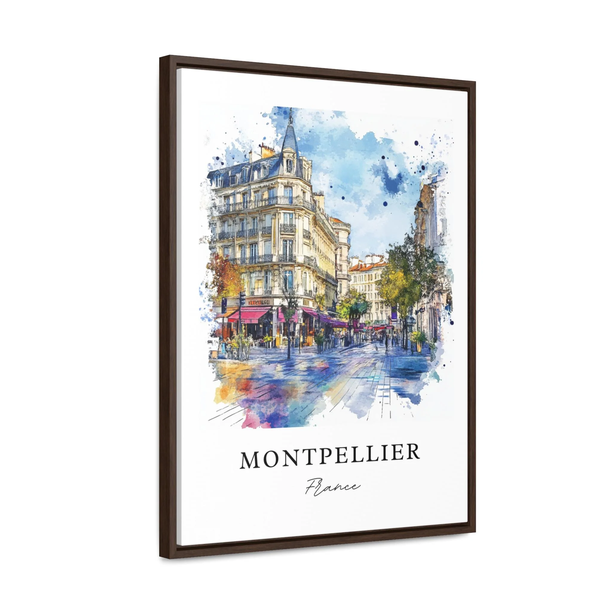 Montpellier, France – Watercolor Art Print - Image 2