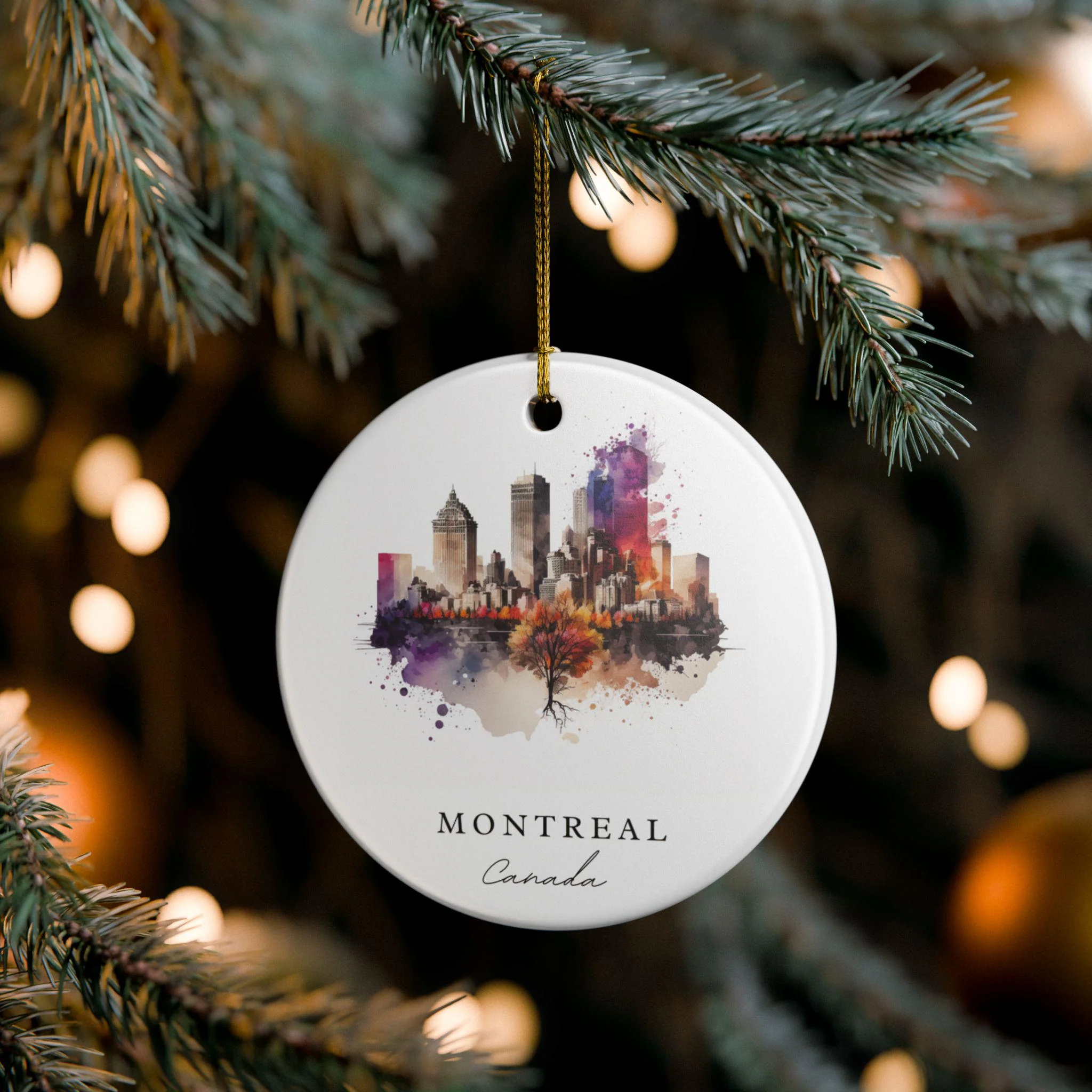Montreal Canada Ornament: Unique Montreal Souvenir, Montreal Xmas Decor, and Authentic Montreal Canada Gift - Image 4