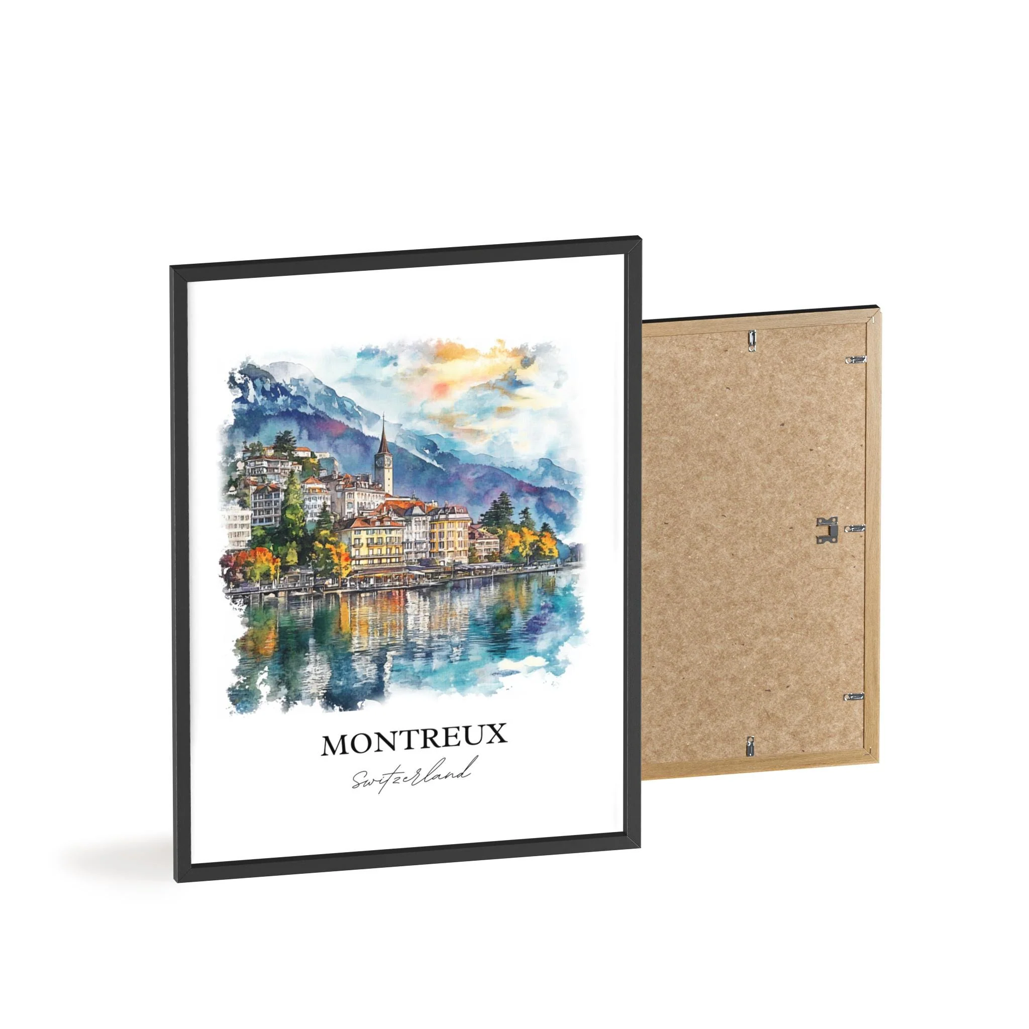Montreux, Switzerland – Watercolor Art Print - Image 8