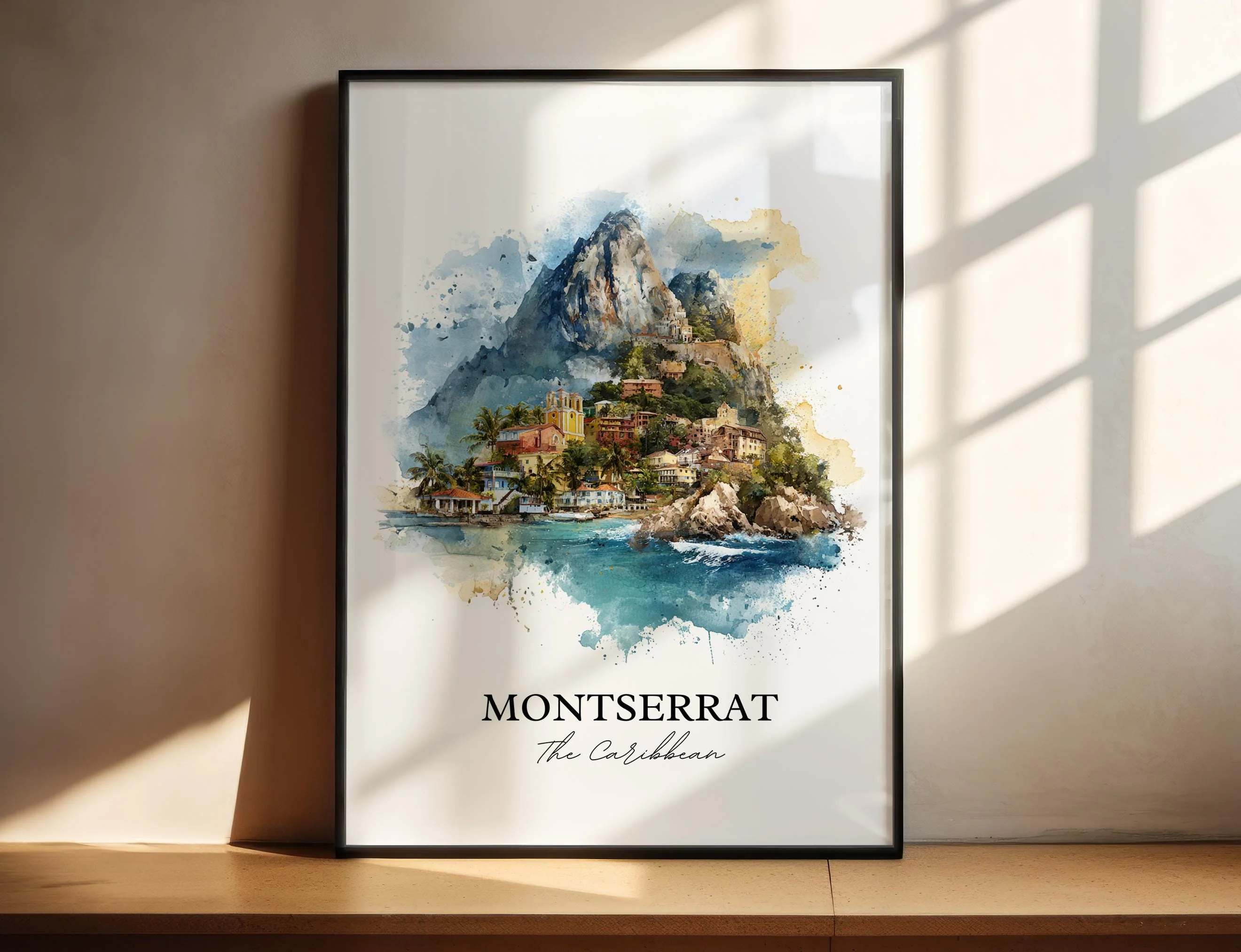 Montserrat, Caribbean – Watercolor Art Print