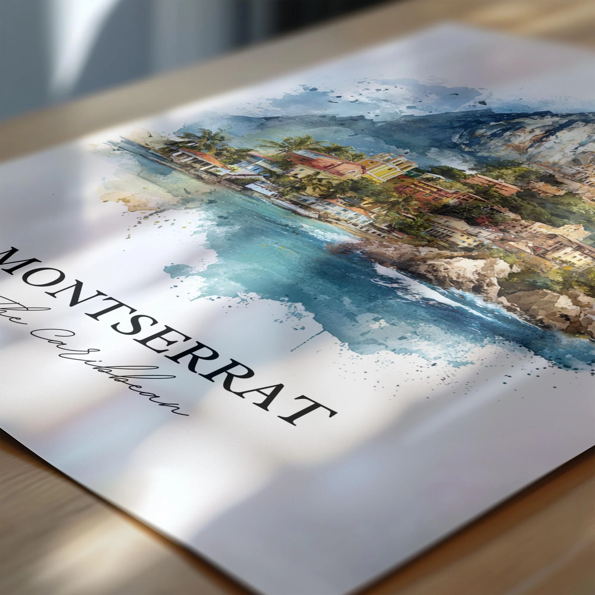 Montserrat, Caribbean – Watercolor Art Print - Image 2