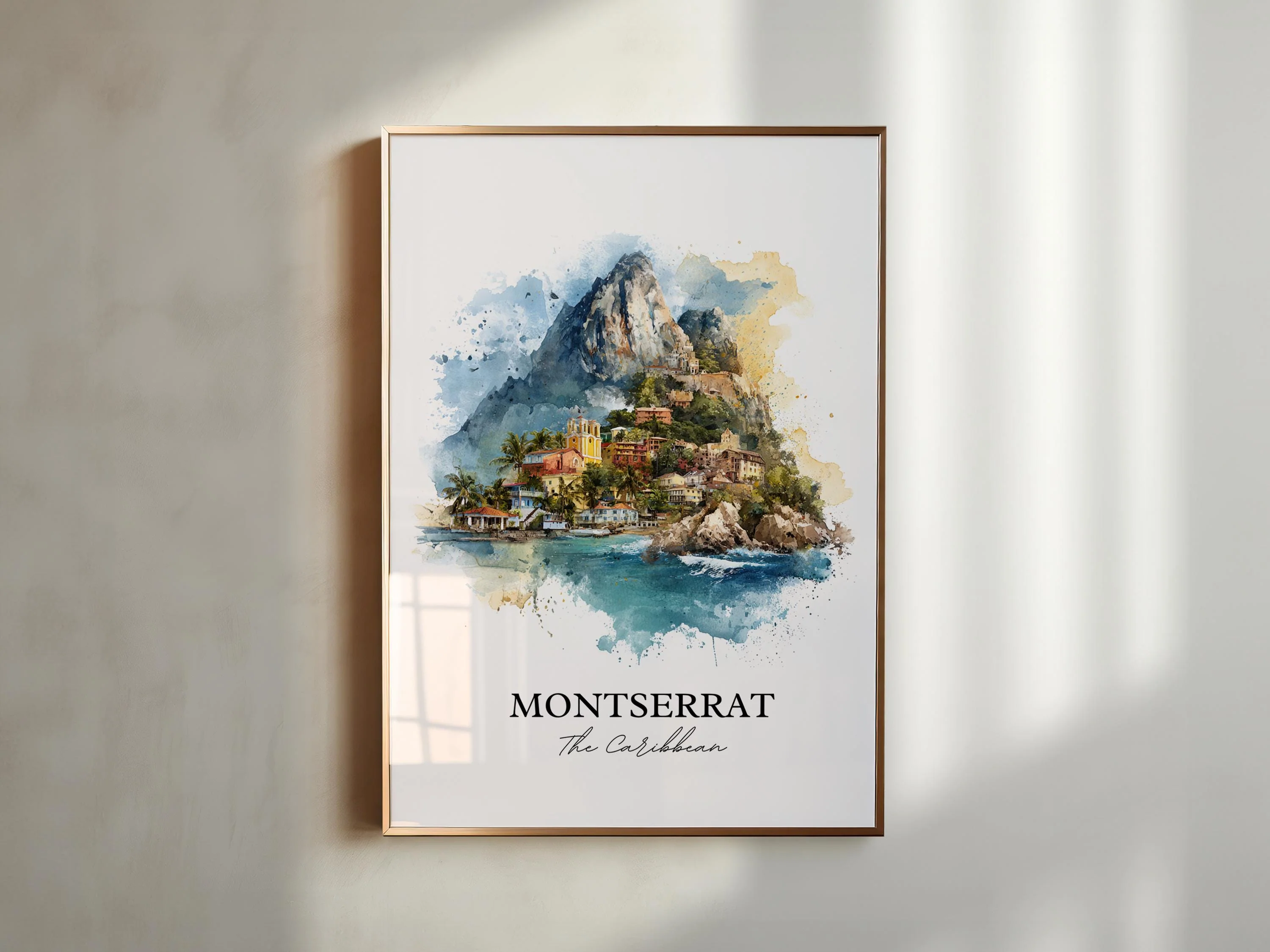 Montserrat, Caribbean – Watercolor Art Print - Image 3