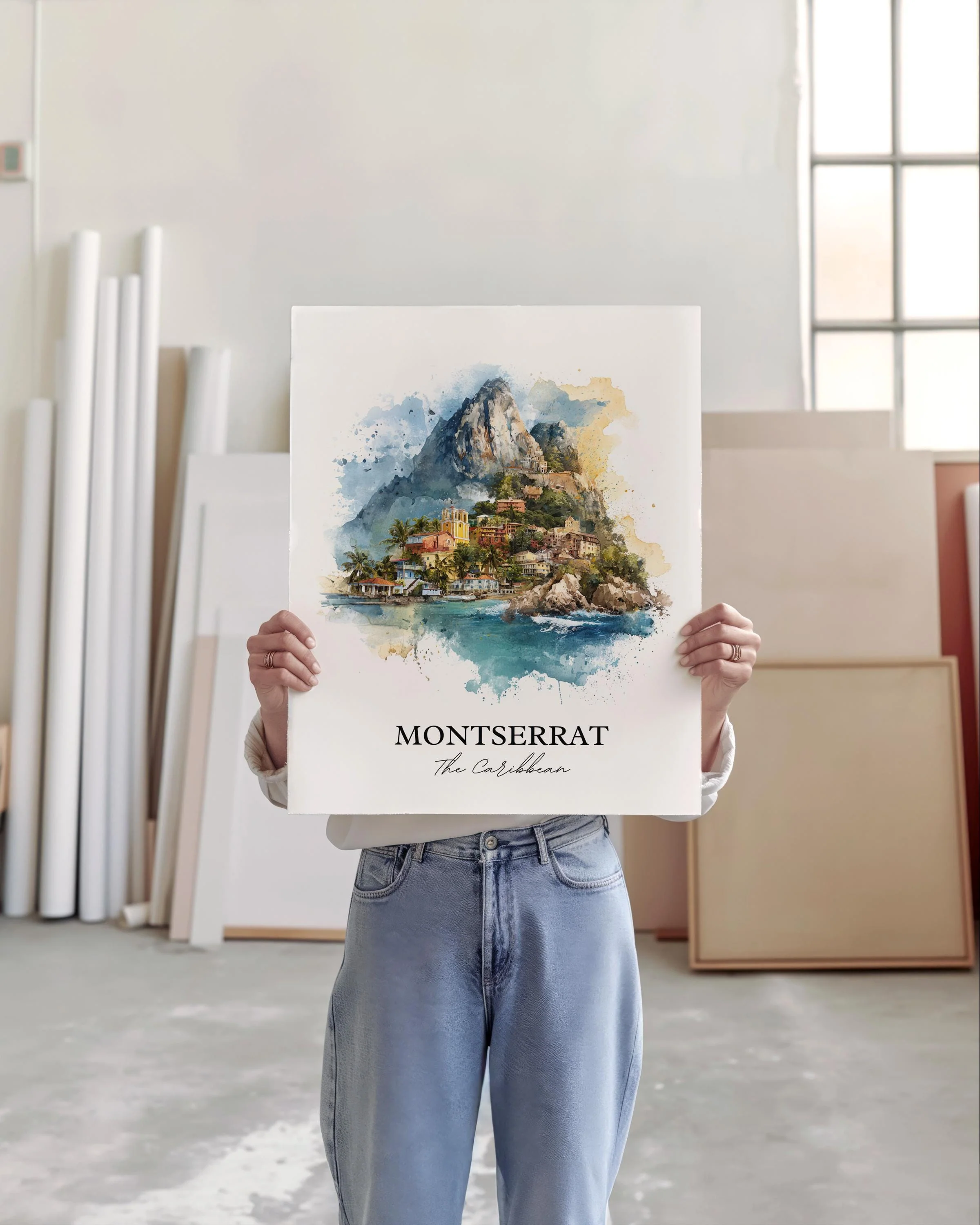 Montserrat, Caribbean – Watercolor Art Print - Image 4