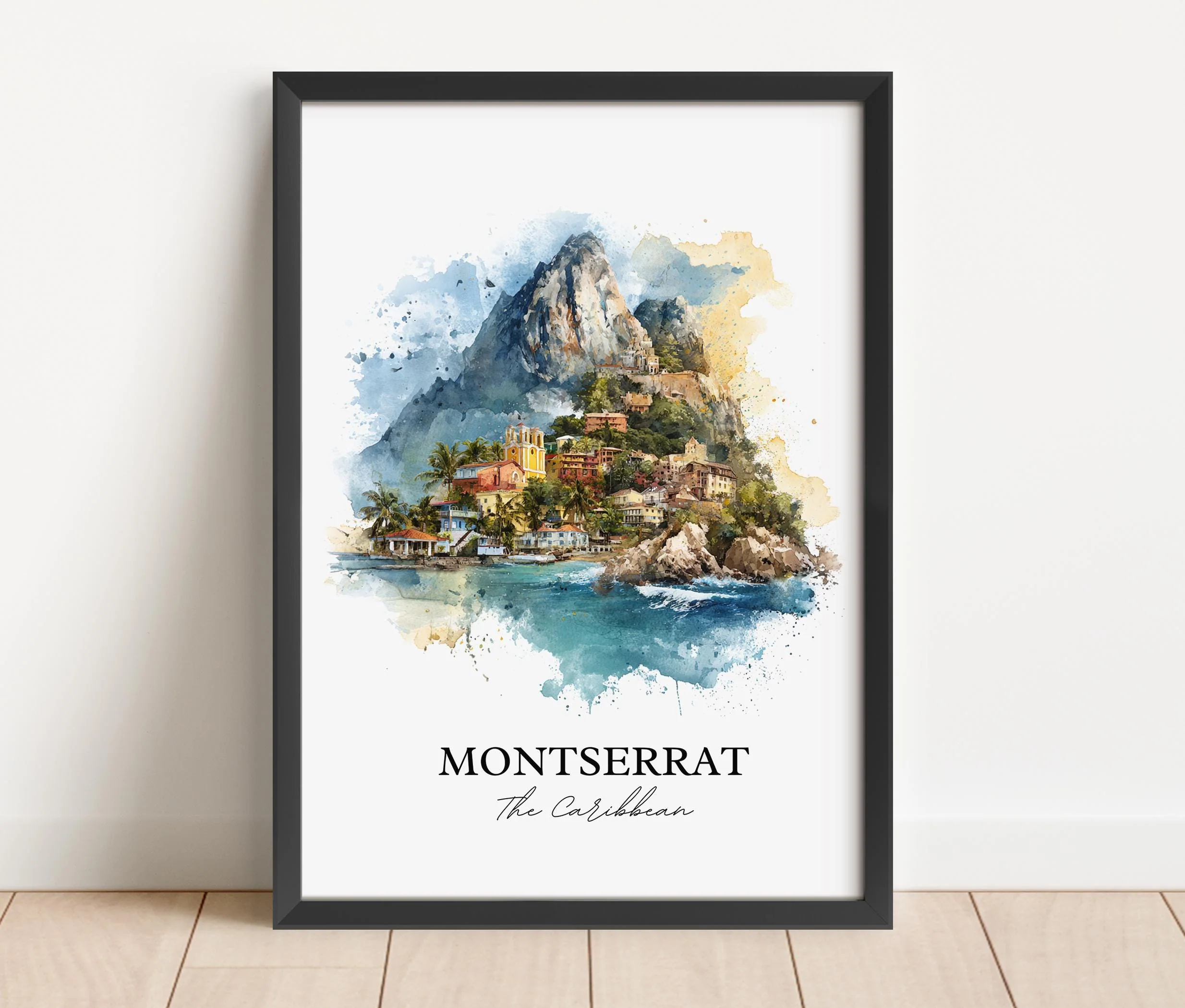 Montserrat, Caribbean – Watercolor Art Print - Image 6