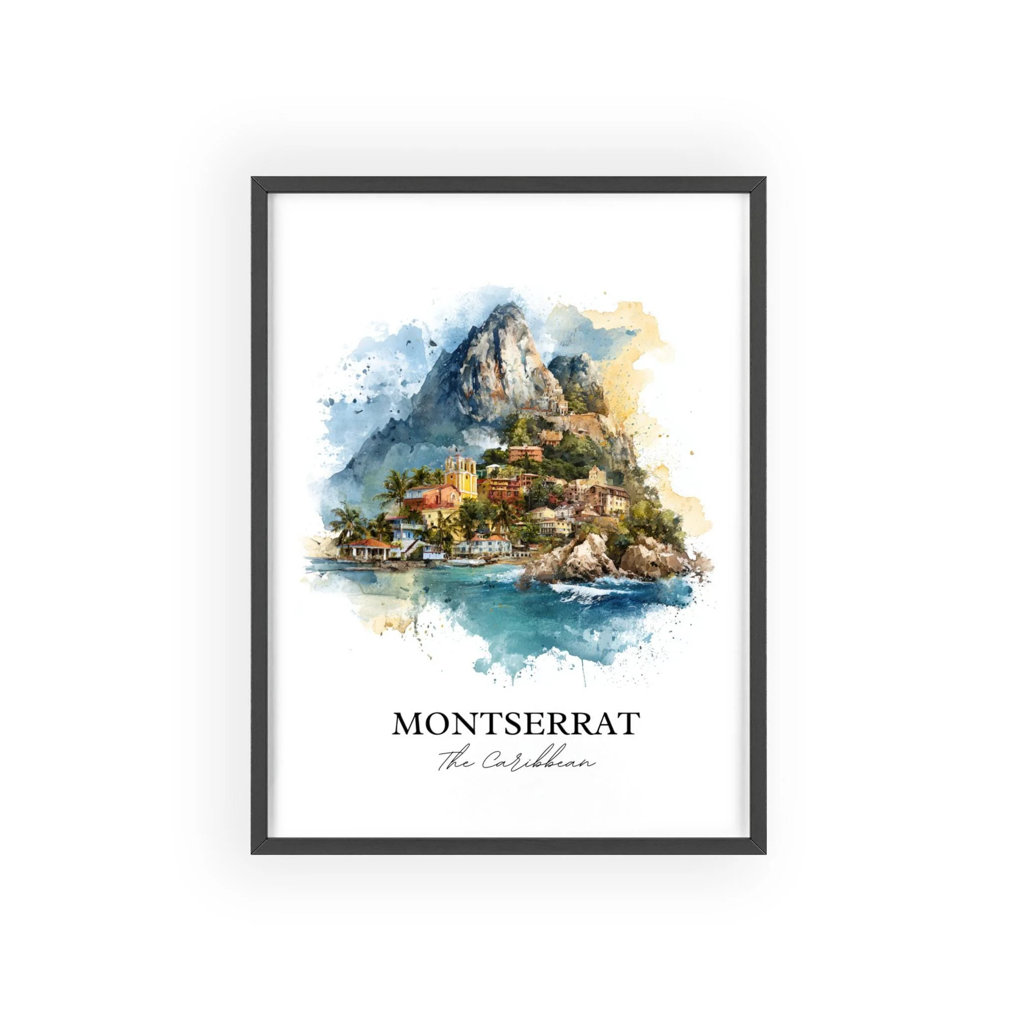 Montserrat, Caribbean – Watercolor Art Print - Image 7