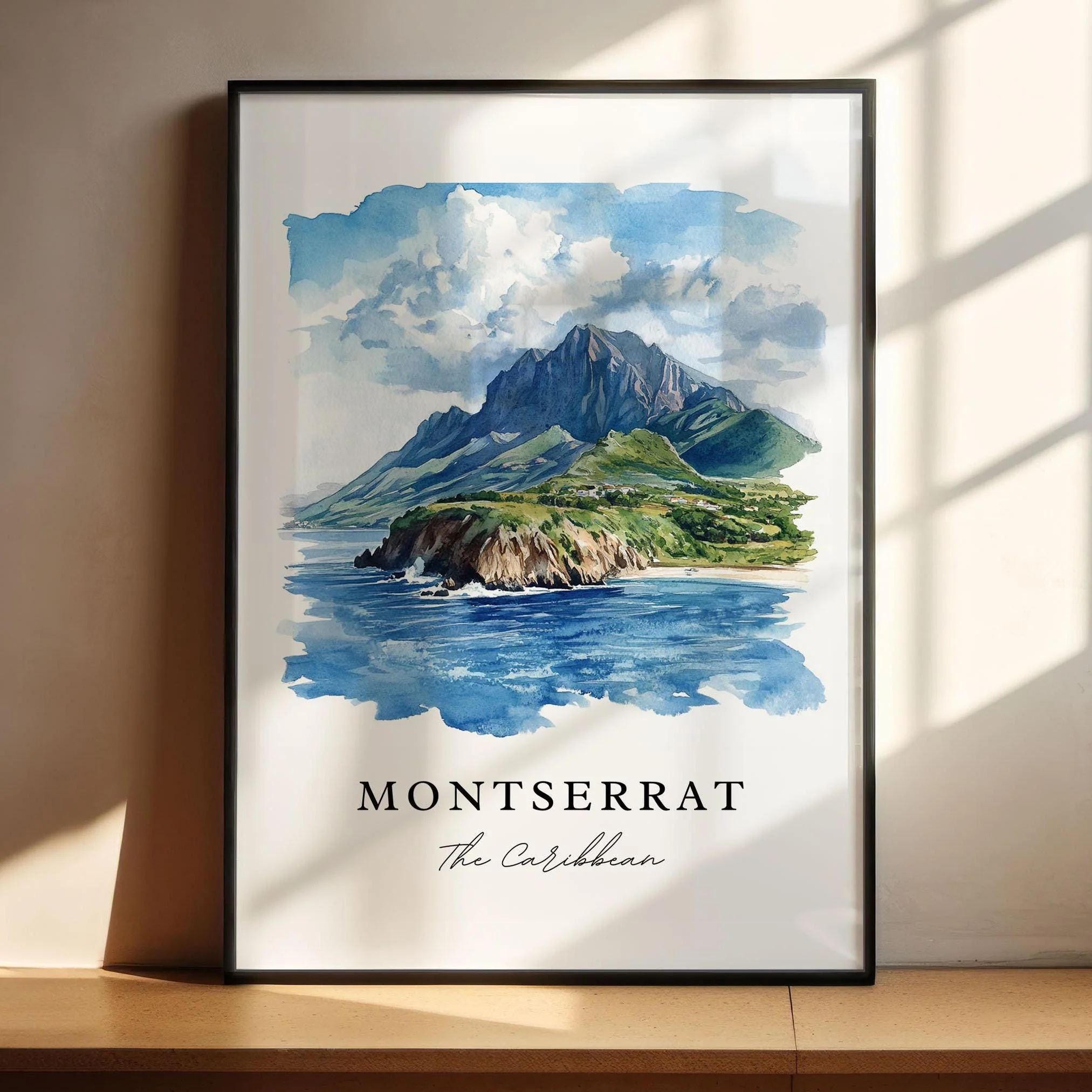 Montserrat, Leeward Islands – Watercolor Art Print