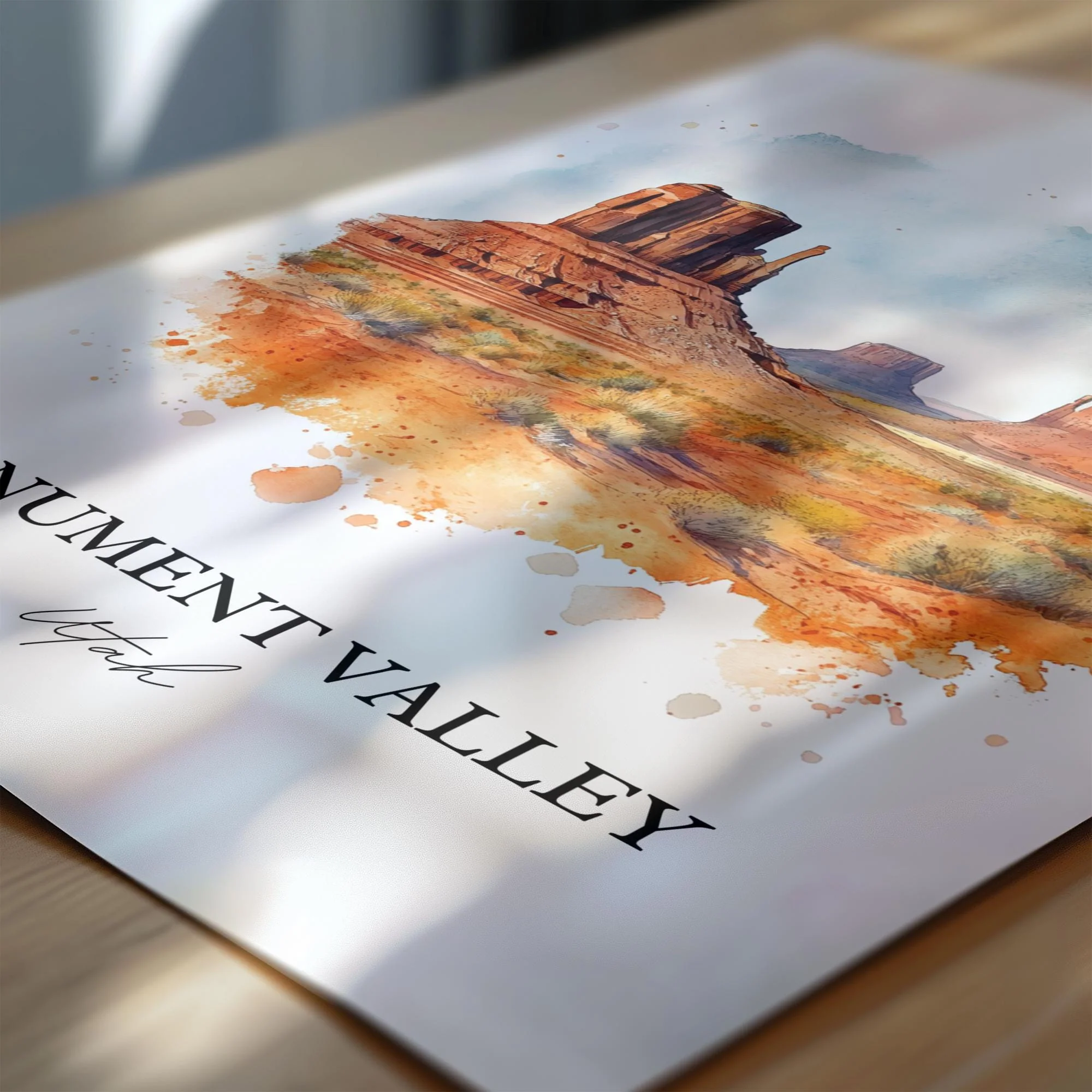 Monument Valley, USA – Watercolor Art Print - Image 2
