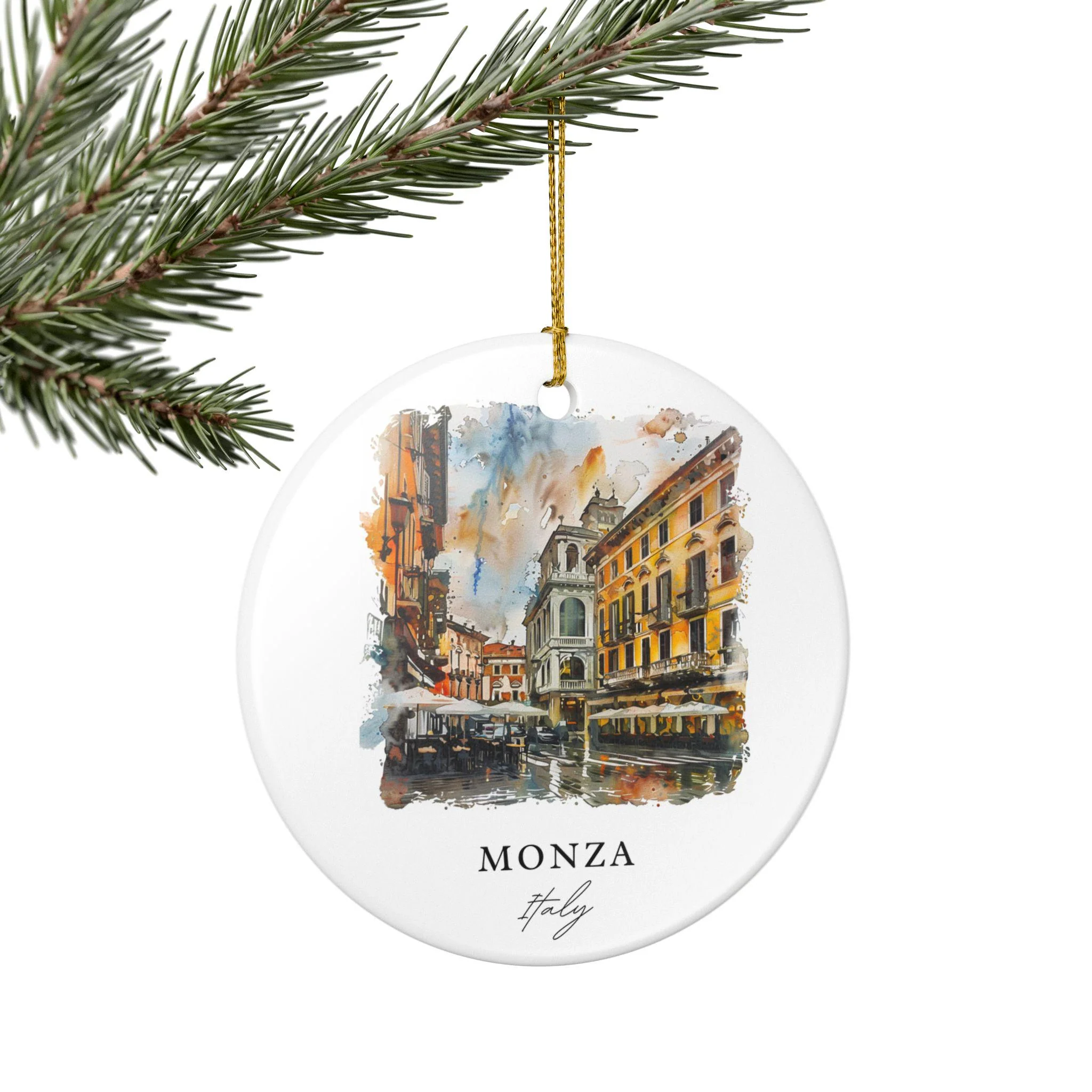 Monza Italy Ornament: Unique Monza Souvenir, Monza Italy Xmas Decor, and Authentic Monza Gift - Image 3