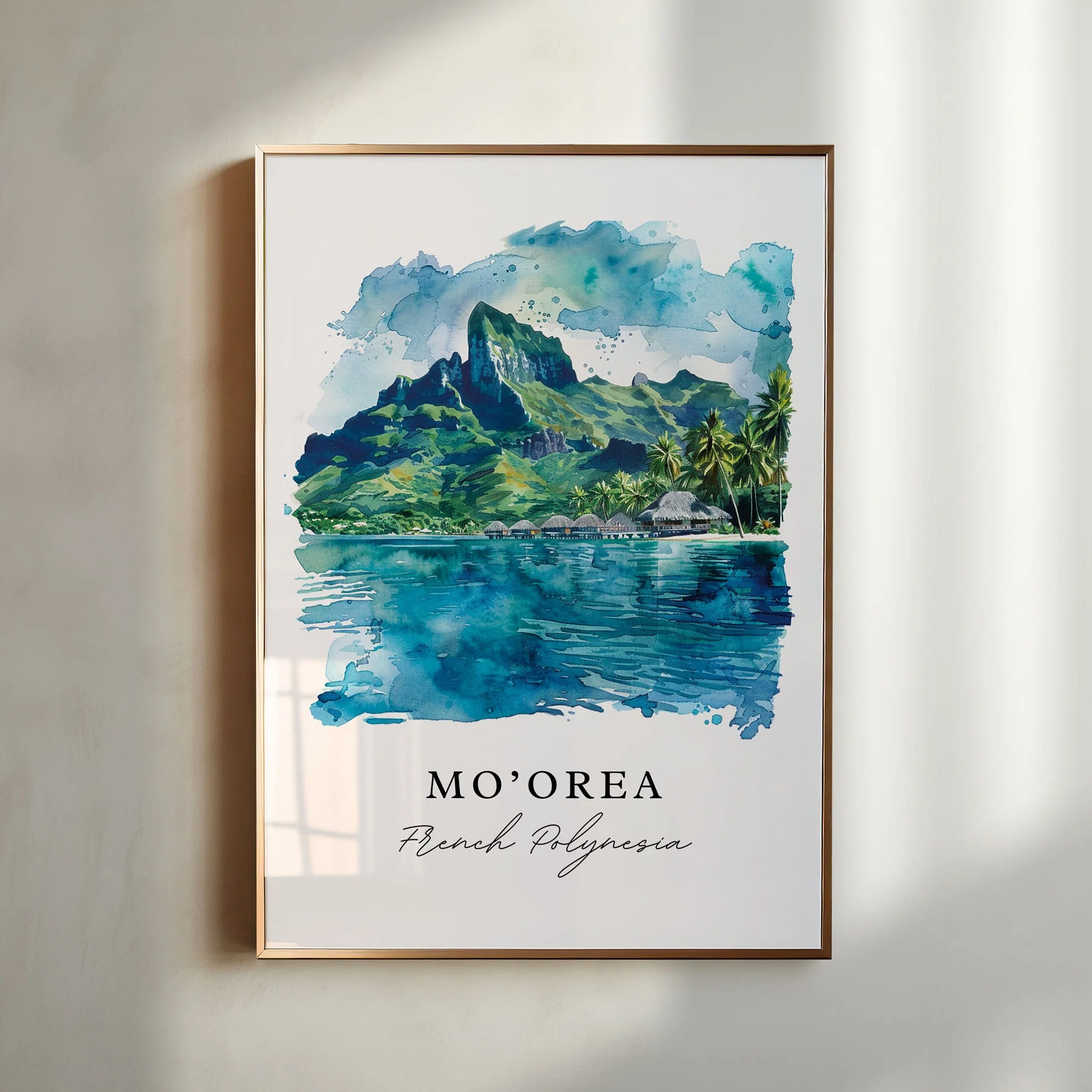 Mo'orea, French Polynesia – Watercolor Art Print