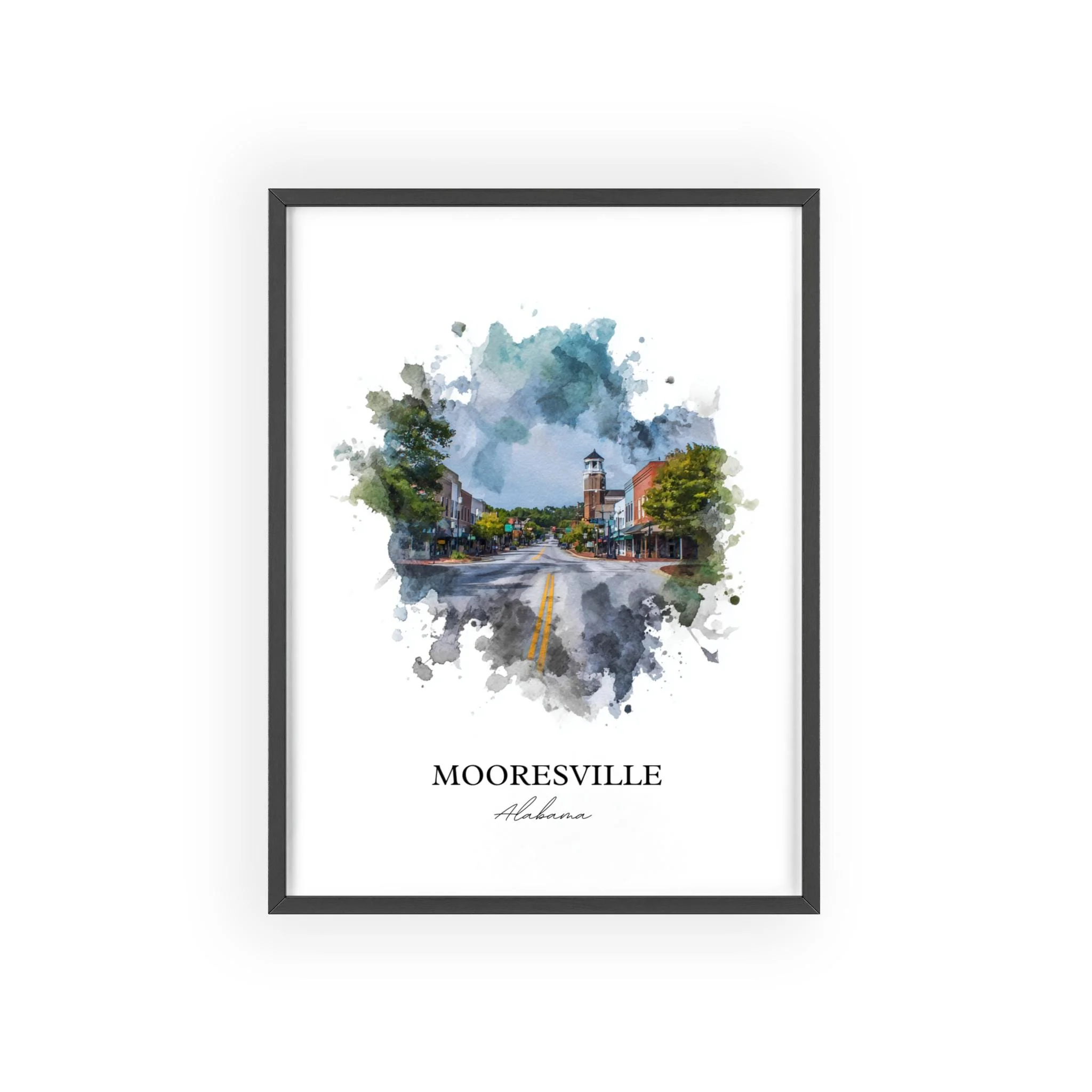 Mooresville, Alabama – Watercolor Art Print - Image 10