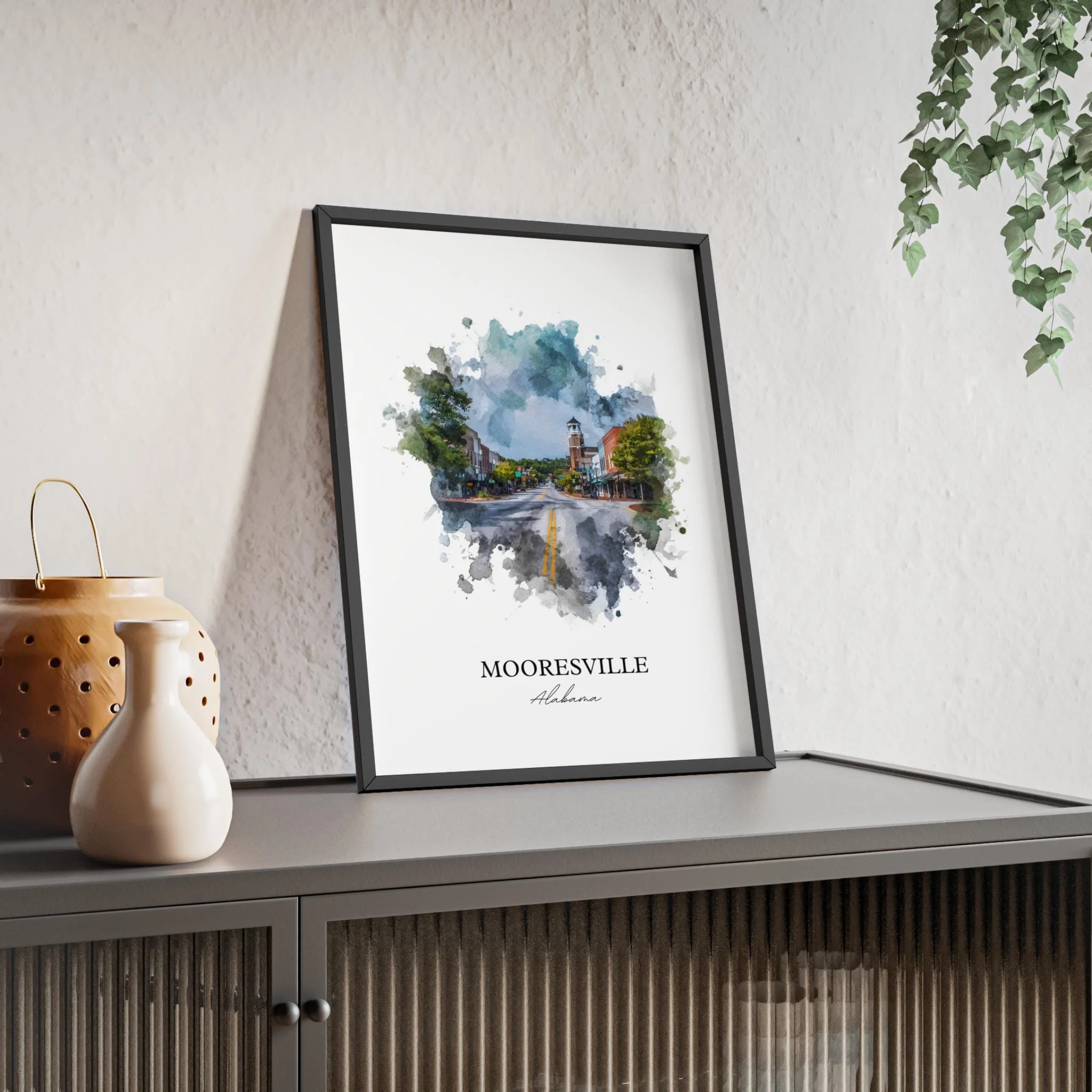 Mooresville, Alabama – Watercolor Art Print - Image 9