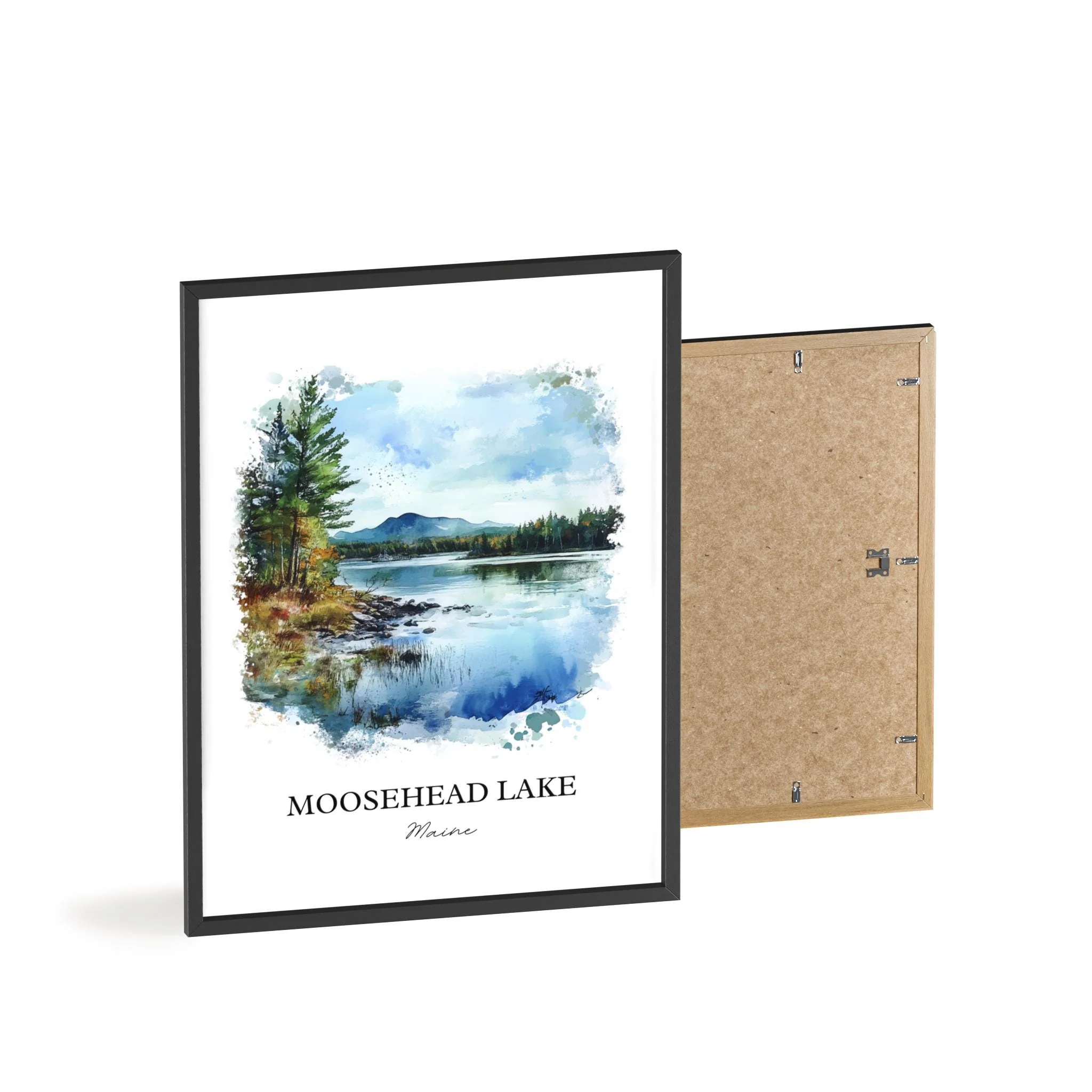 Moosehead Lake, USA – Watercolor Art Print - Image 8