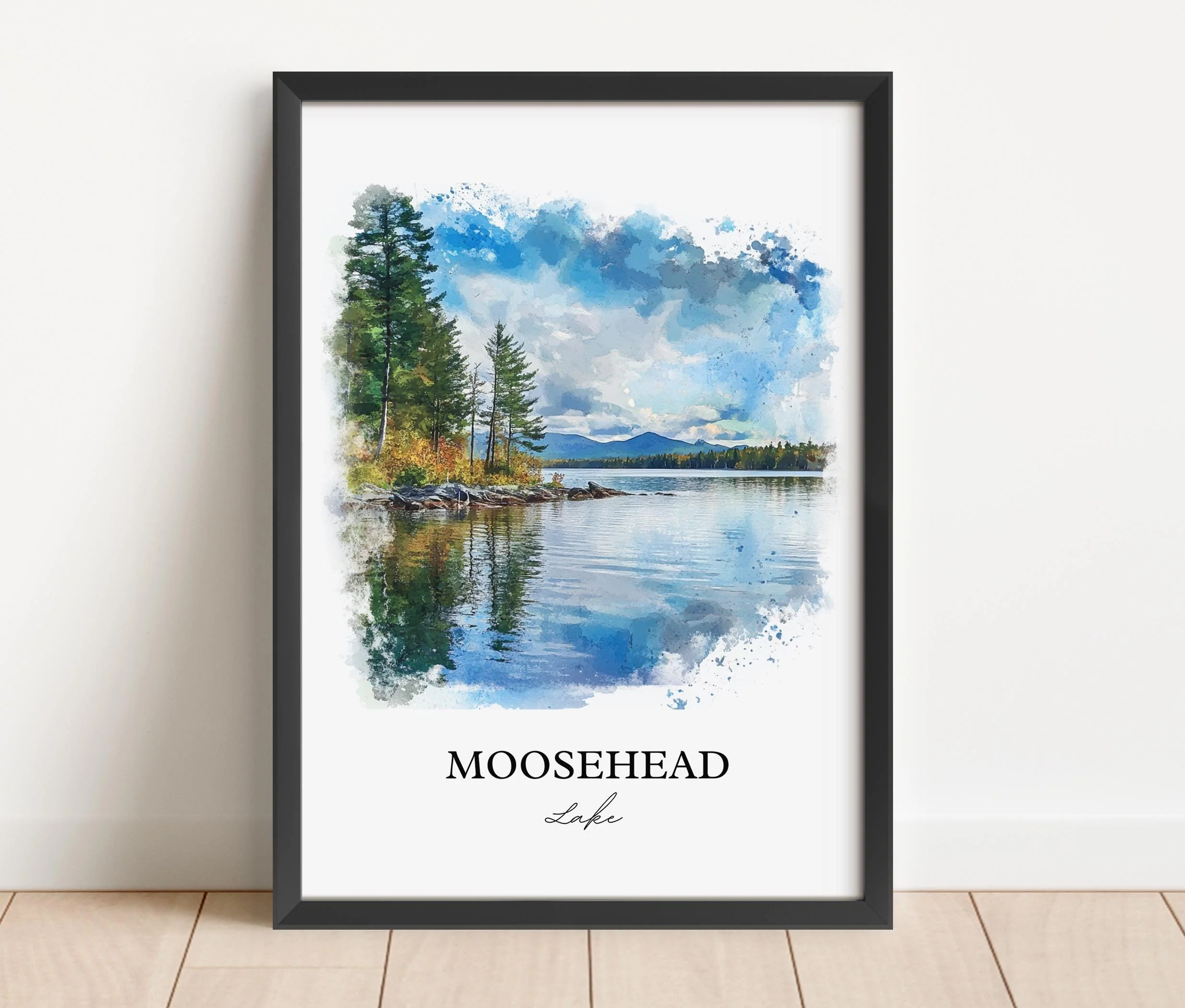 Moosehead Lake, USA – Watercolor Art Print - Image 6