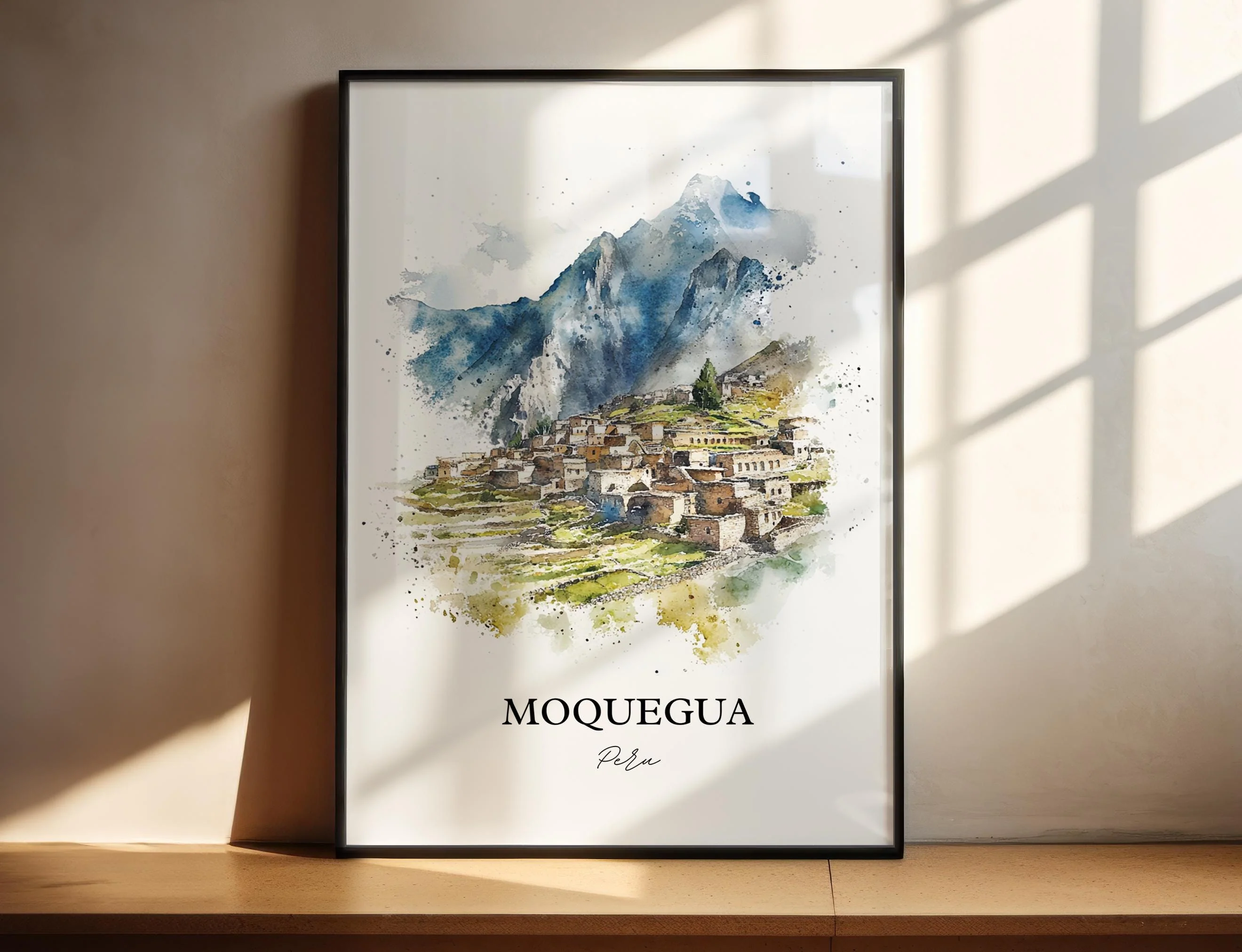 Moquegua, Peru – Watercolor Art Print