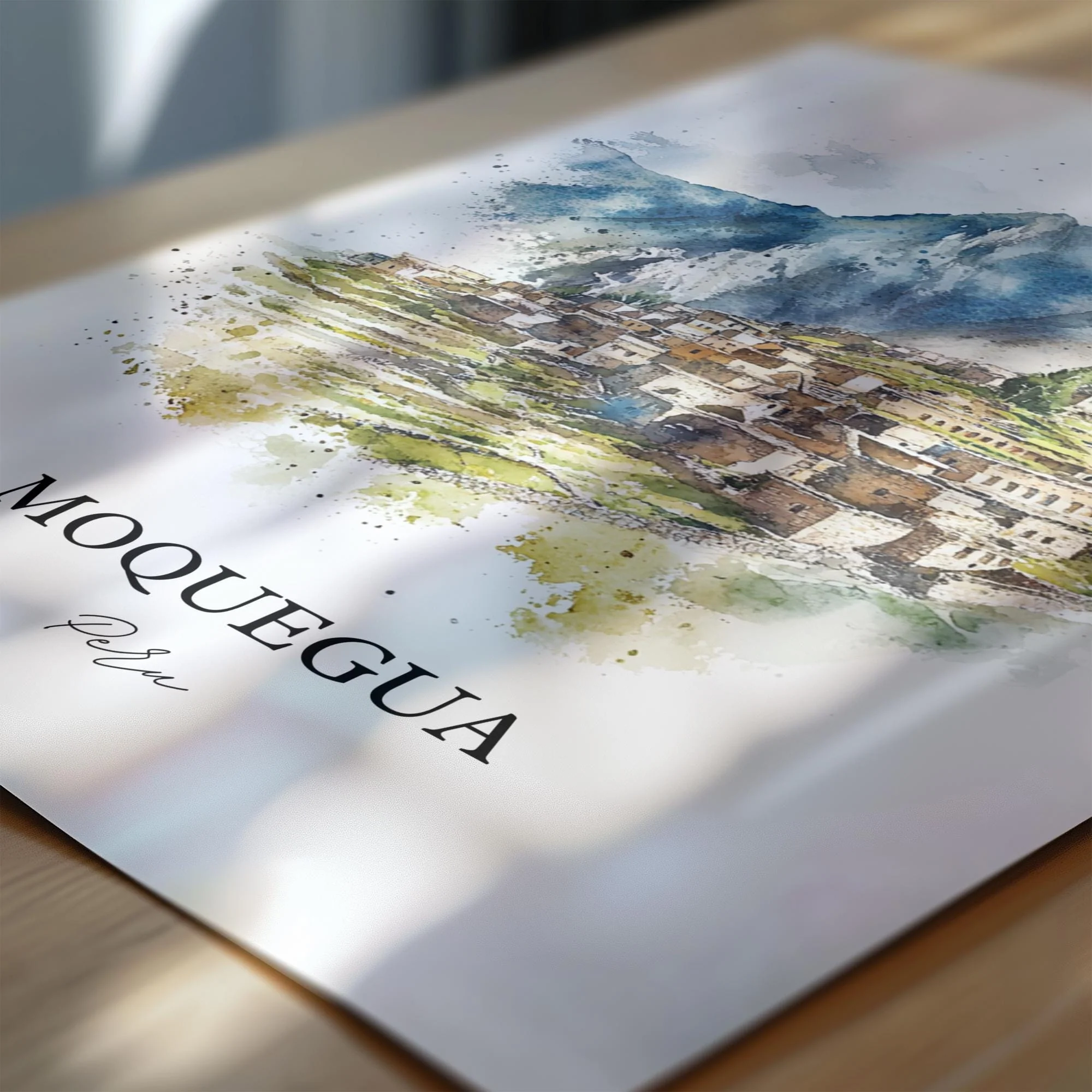 Moquegua, Peru – Watercolor Art Print - Image 2