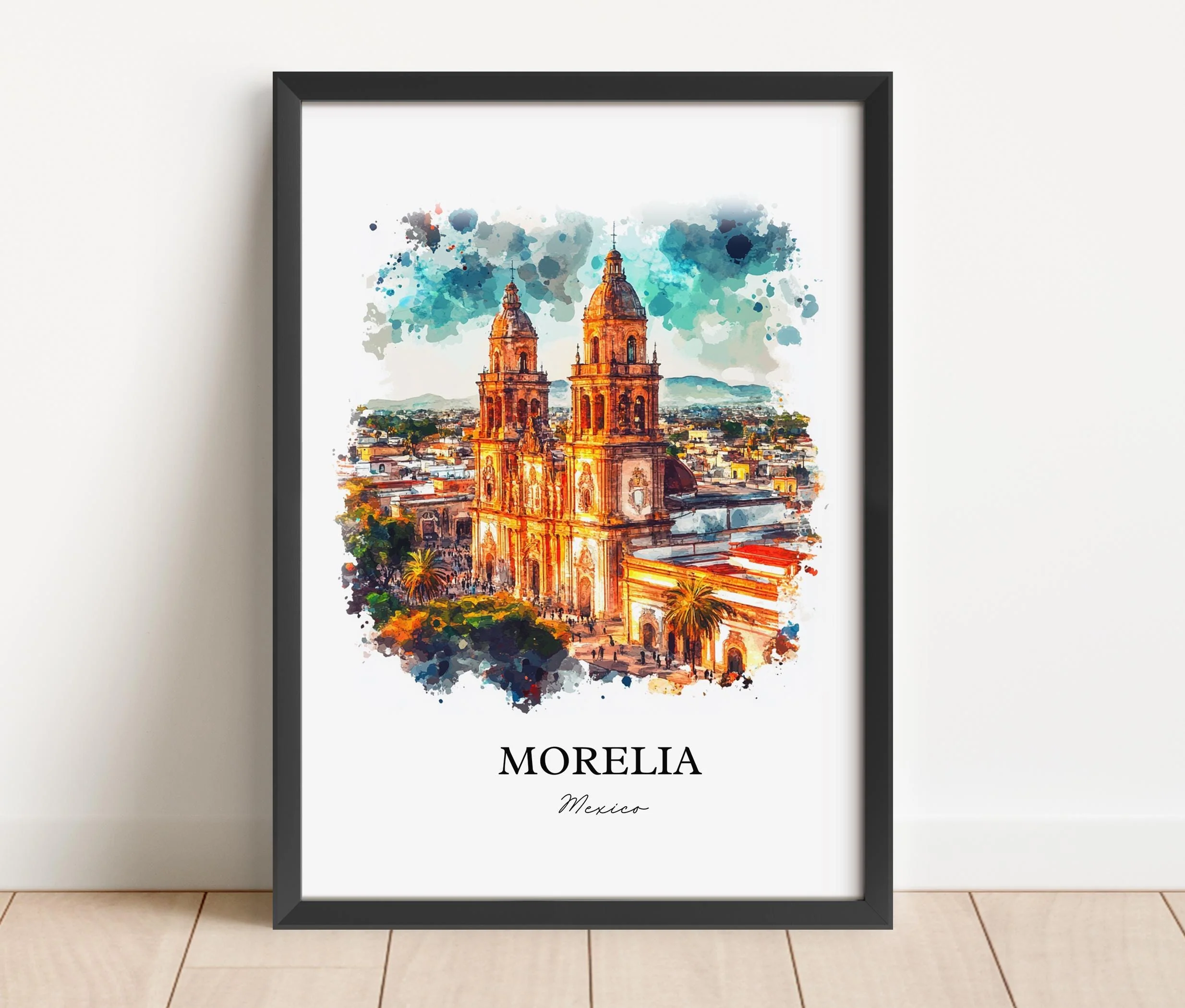 Morelia, Mexico – Watercolor Art Print - Image 6