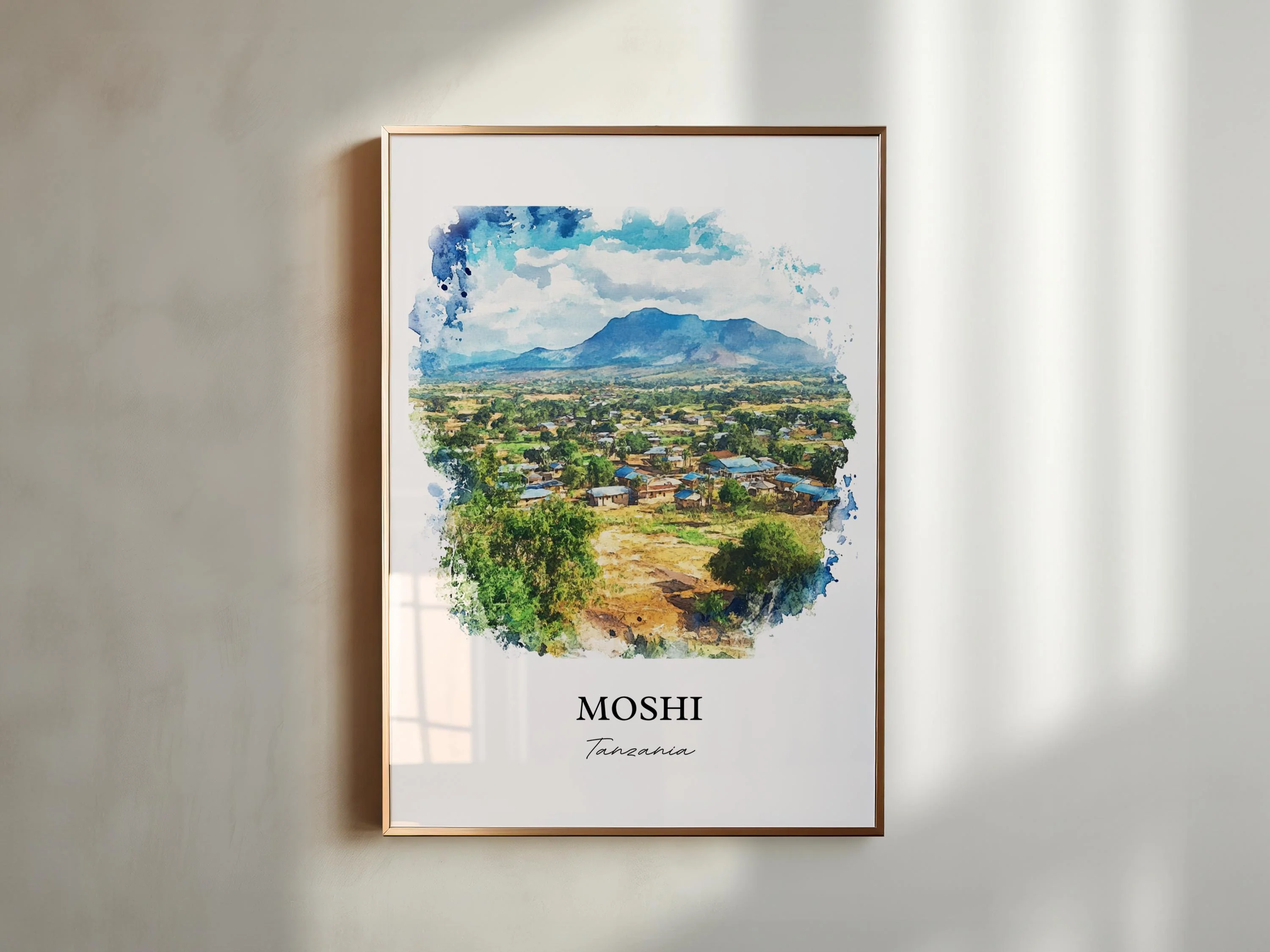 Moshi, Tanzania – Watercolor Art Print - Image 3
