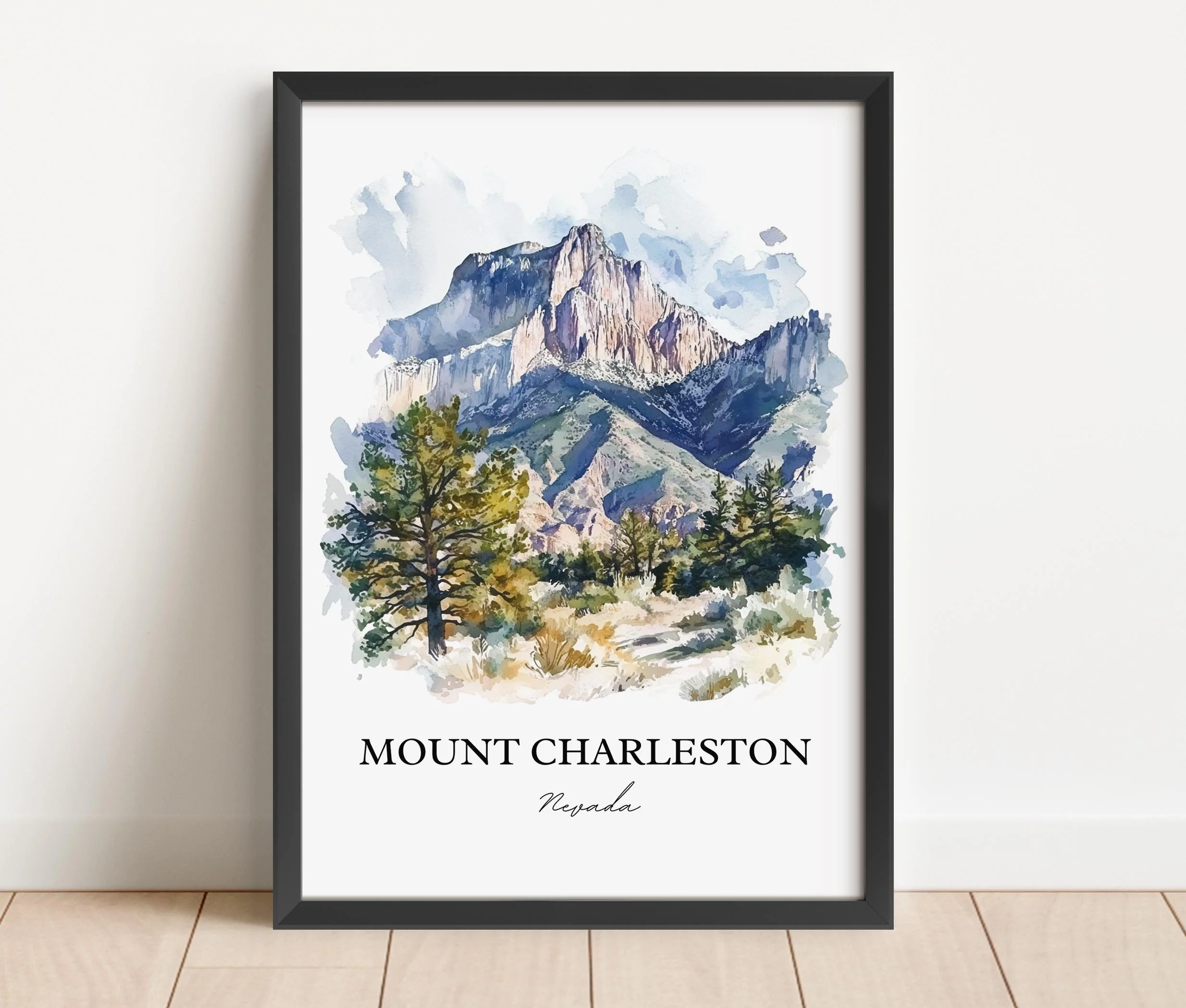 Mount Charleston, Nevada, USA – Watercolor Art Print - Image 6