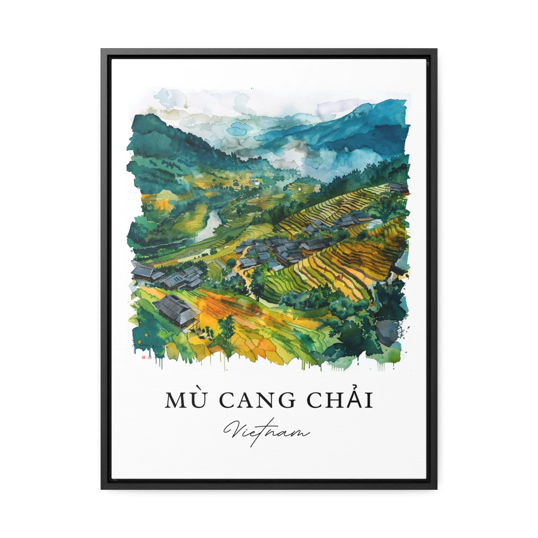 Mu Cang Chai, Vietnam – Watercolor Art Print - Image 5