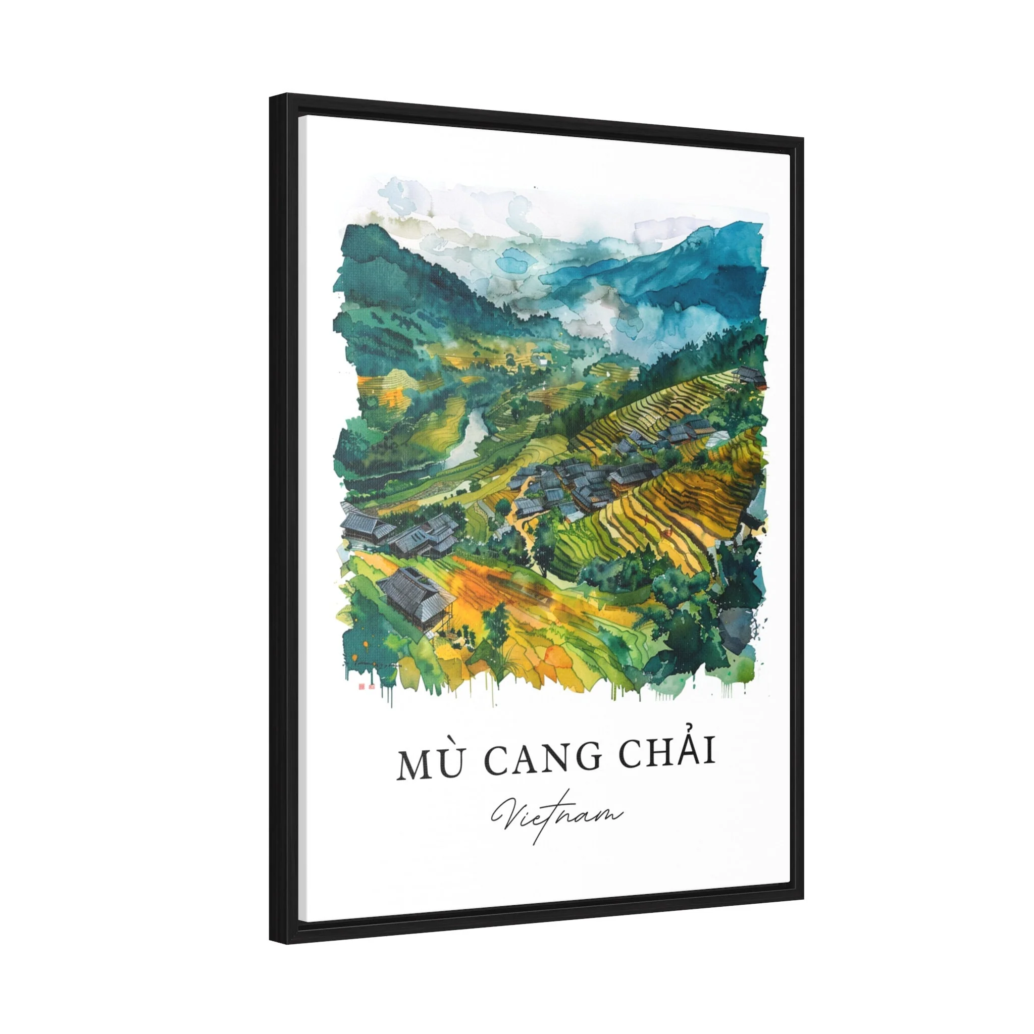 Mu Cang Chai, Vietnam – Watercolor Art Print - Image 6