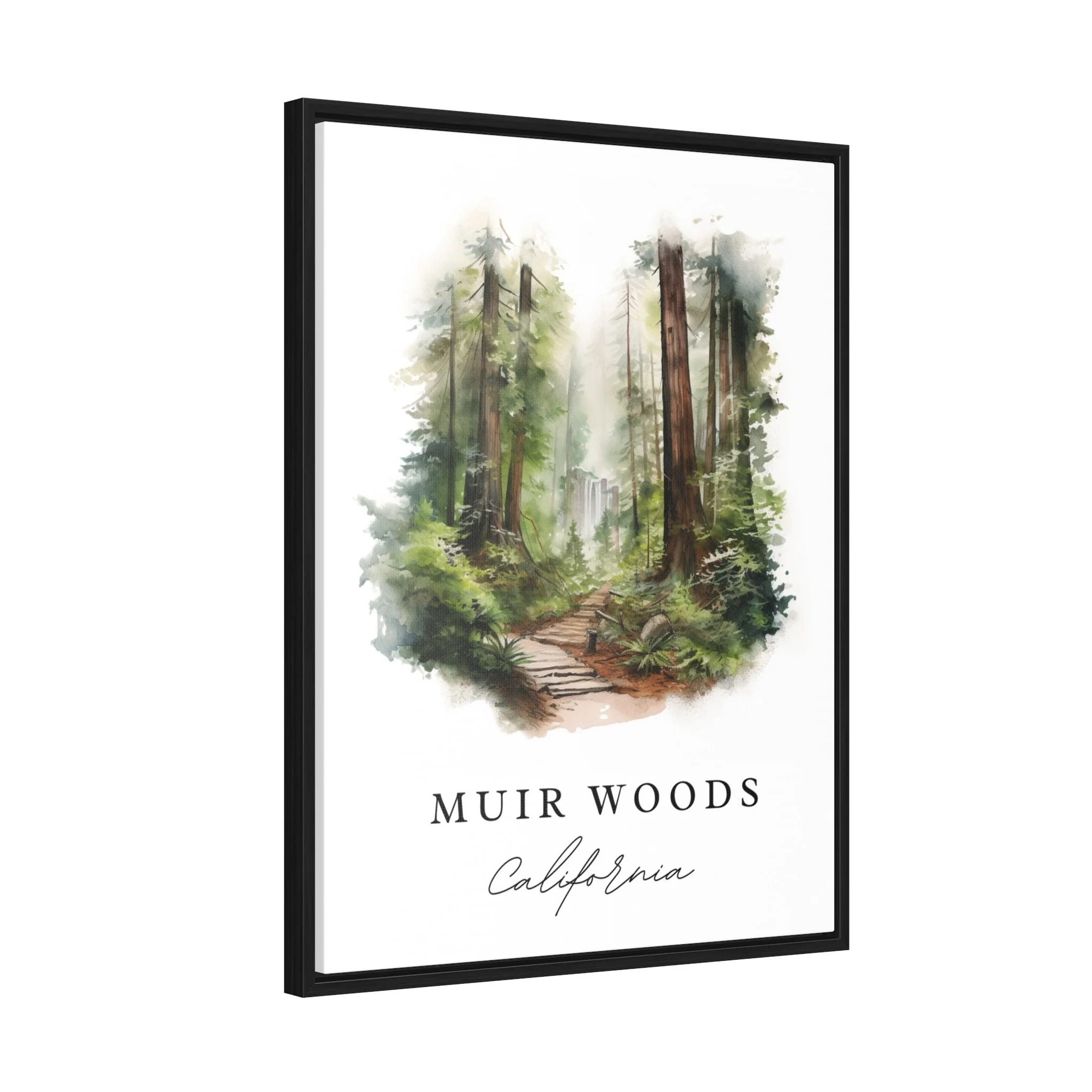 Muir Woods, California Watercolor Art Print - Image 6