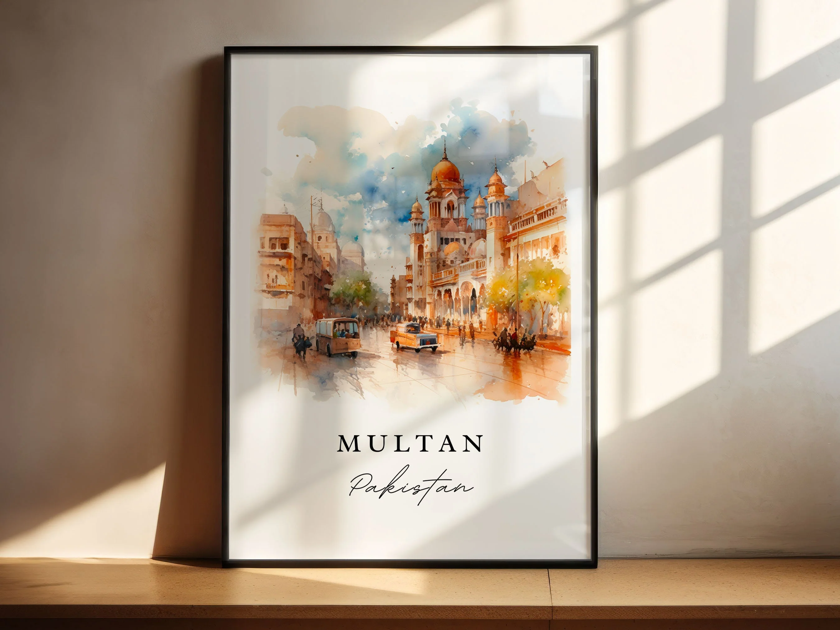 Multan, Pakistan – Watercolor Art Print - Image 4