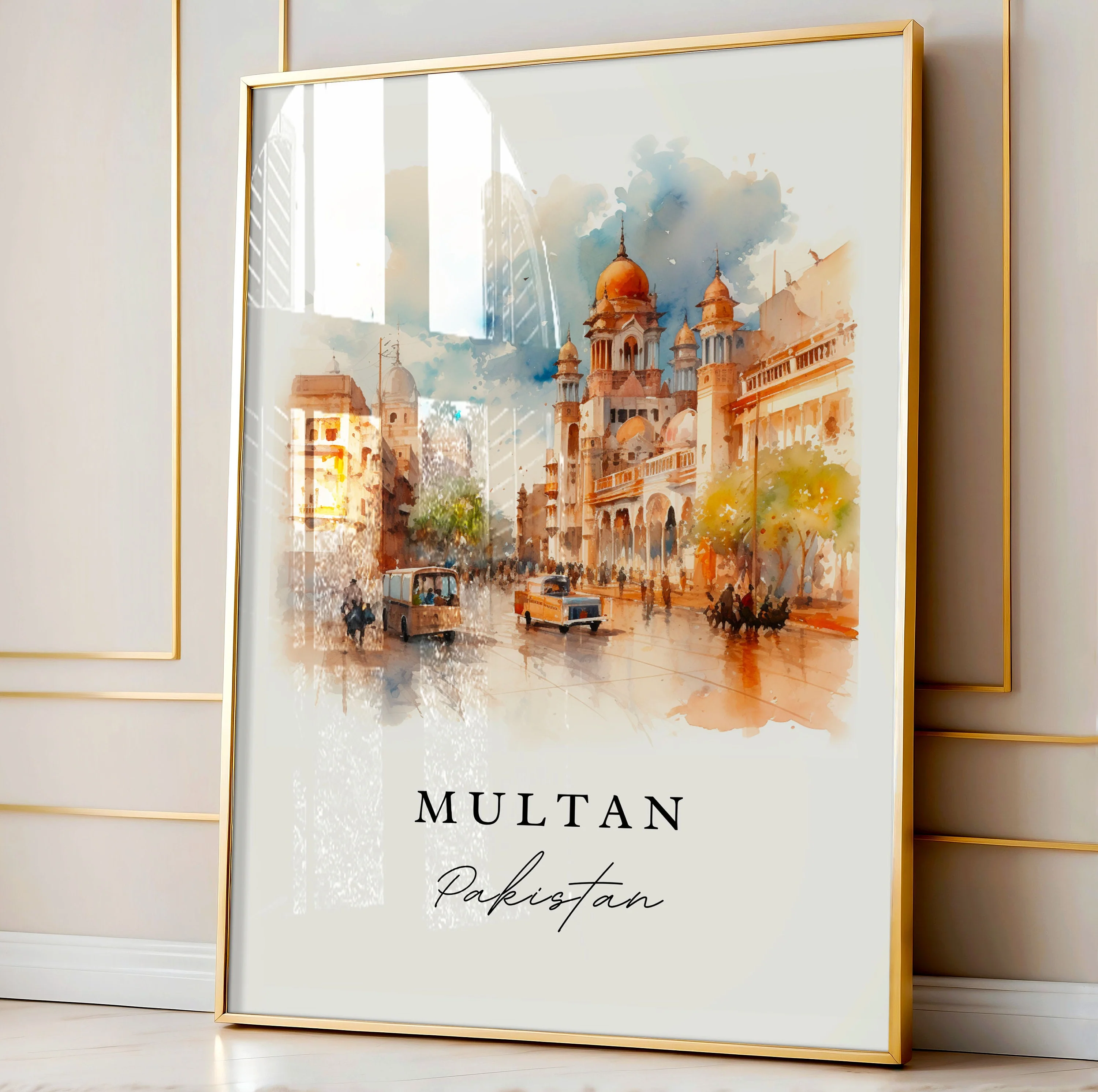 Multan, Pakistan – Watercolor Art Print - Image 5