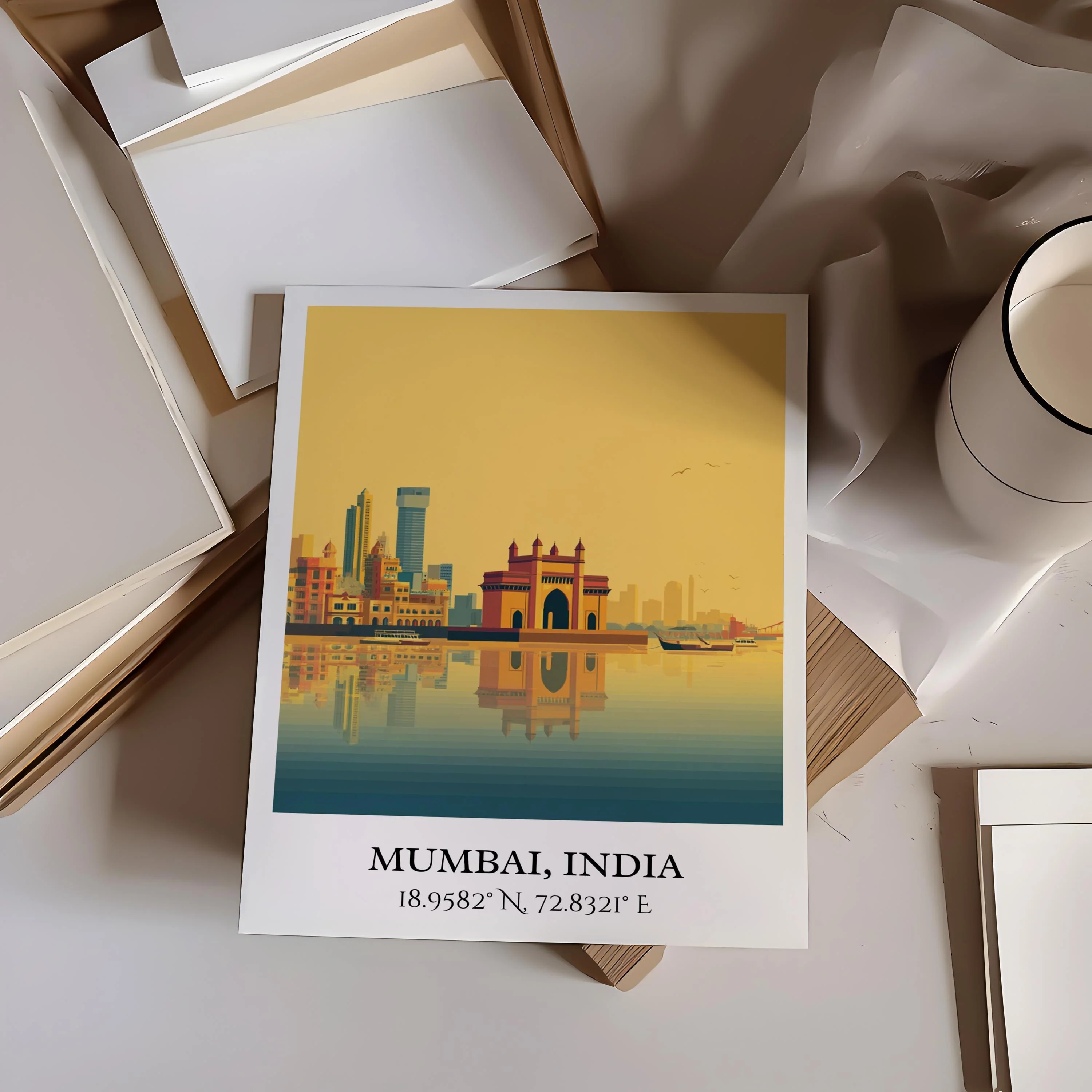 Mumbai, India – Watercolor Art Print - Image 3
