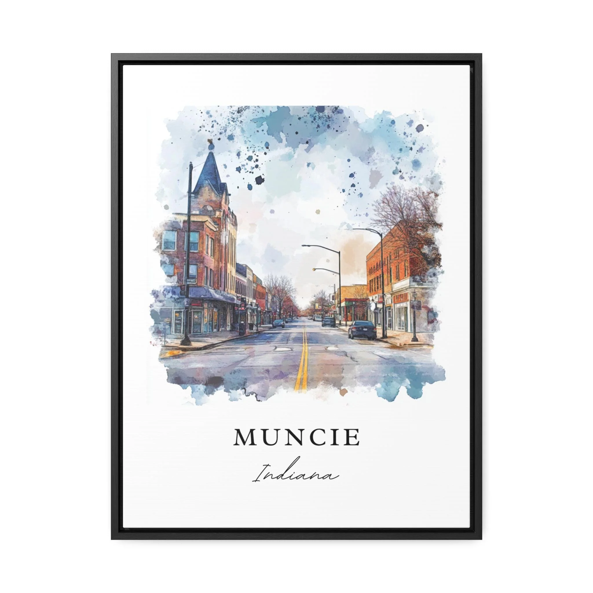 Muncie, Indiana – Watercolor Art Print - Image 5