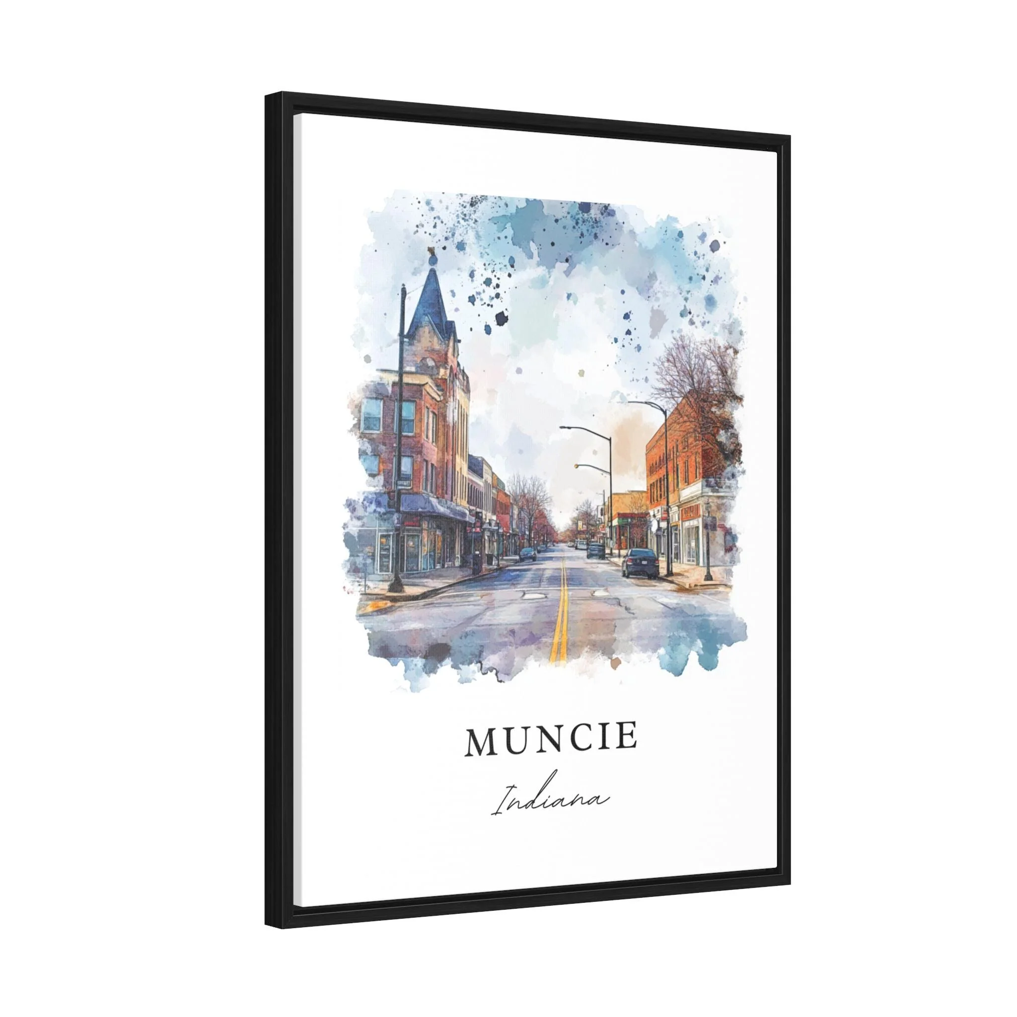 Muncie, Indiana – Watercolor Art Print - Image 6
