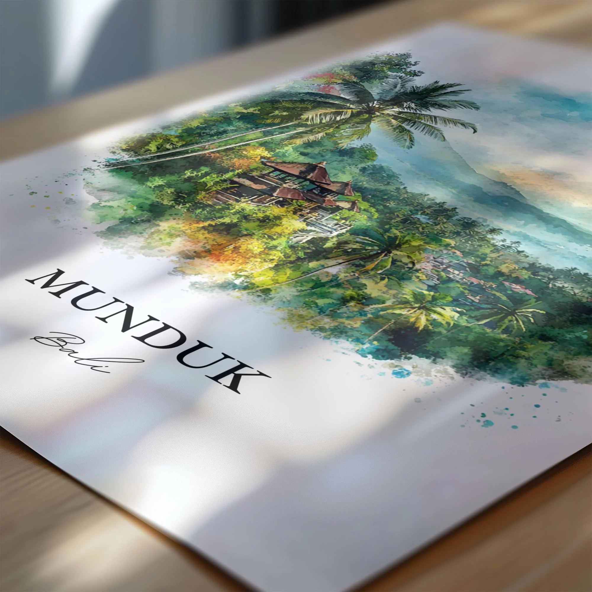 Munduk, Bali – Watercolor Art Print - Image 2