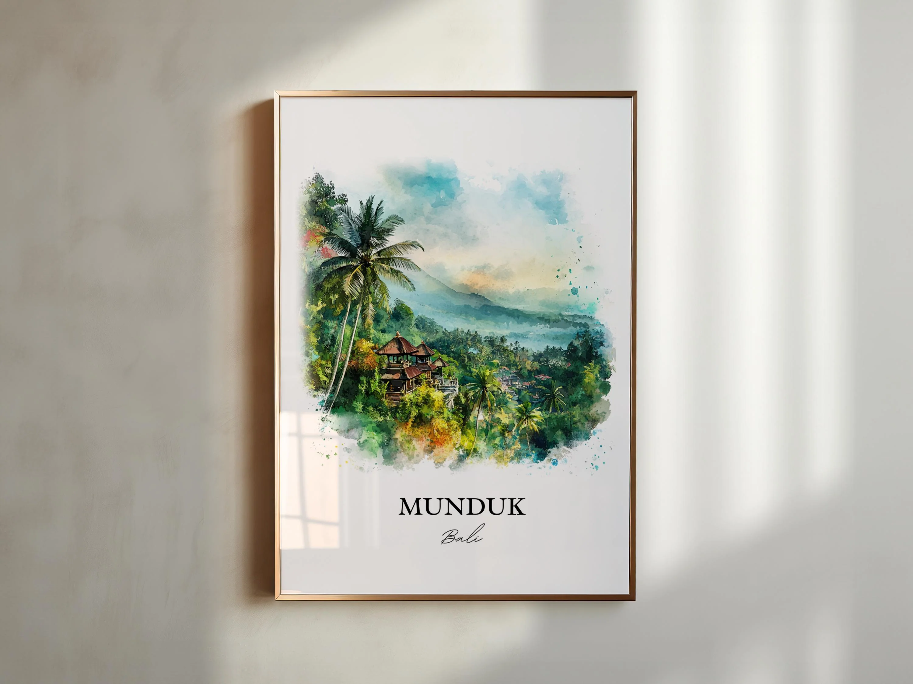 Munduk, Bali – Watercolor Art Print - Image 3