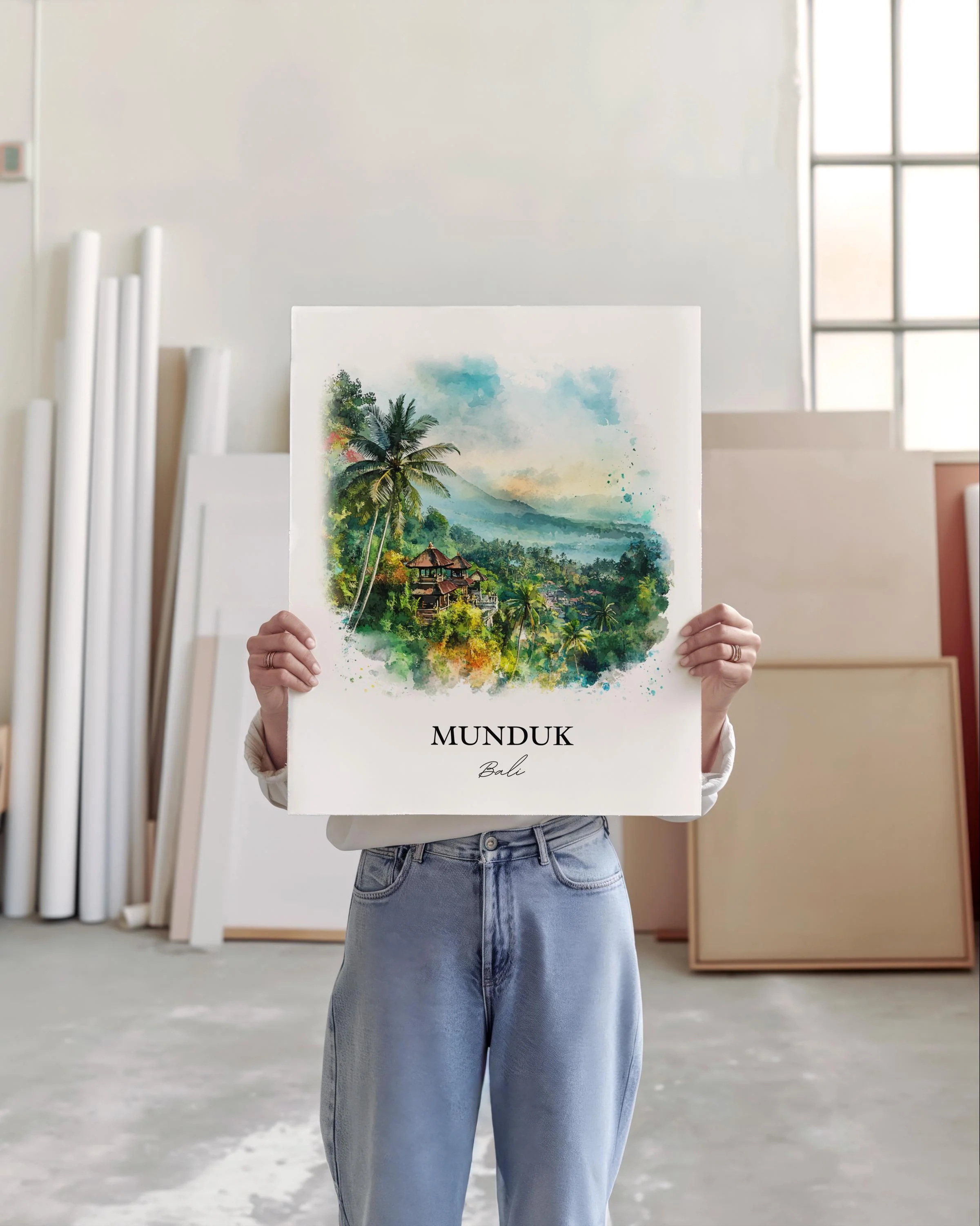 Munduk, Bali – Watercolor Art Print - Image 4