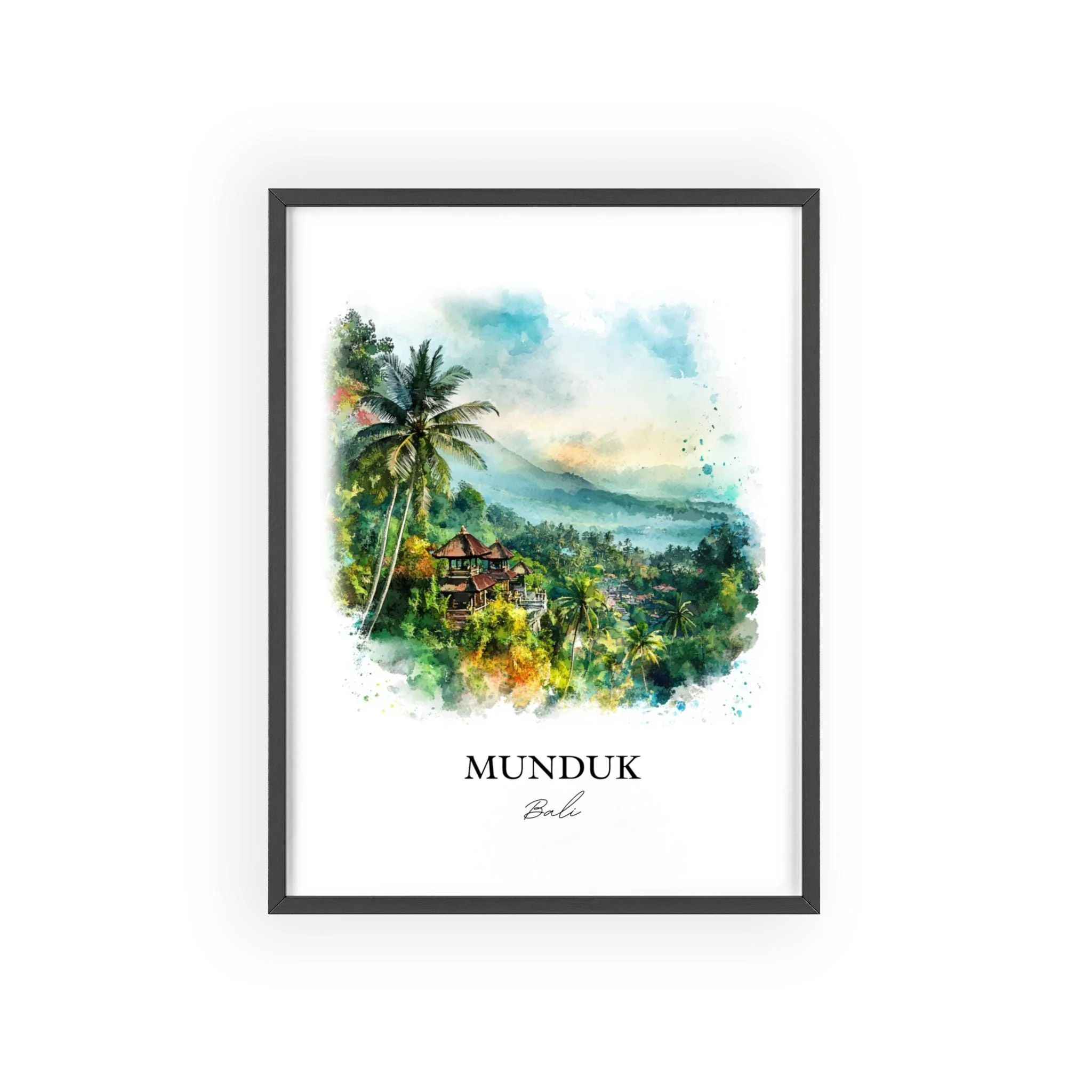 Munduk, Bali – Watercolor Art Print - Image 7