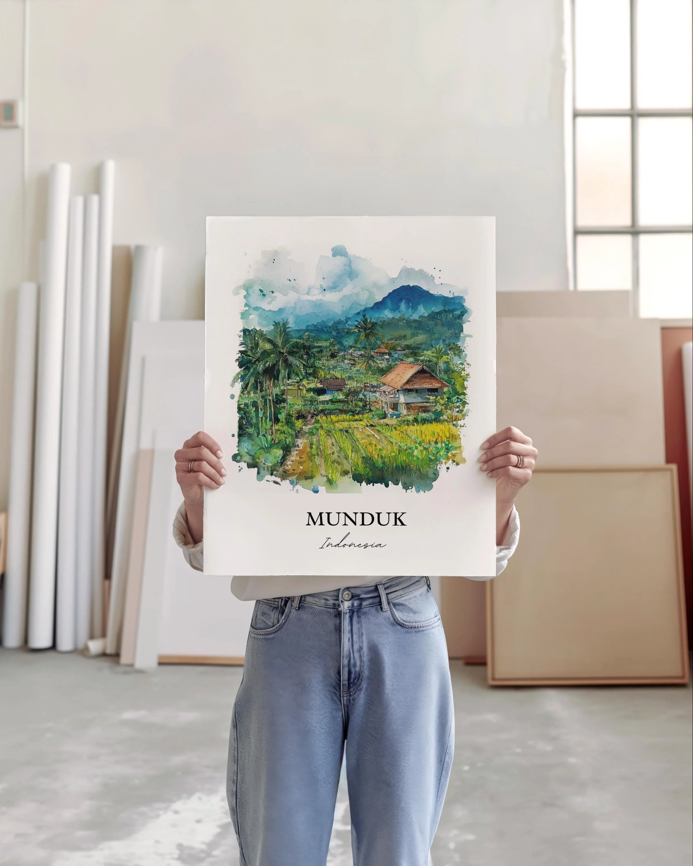 Munduk, Indonesia – Watercolor Art Print - Image 4