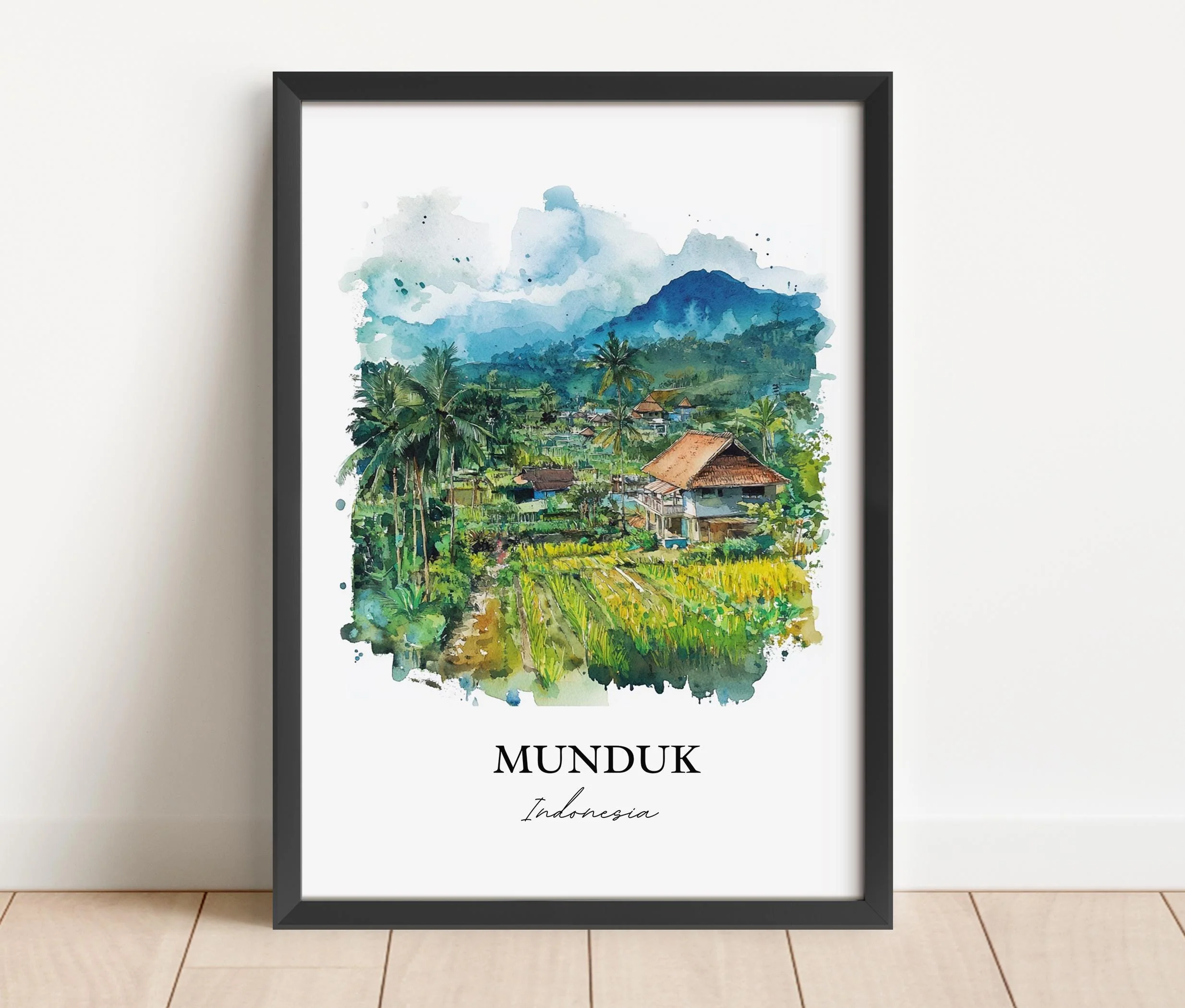Munduk, Indonesia – Watercolor Art Print - Image 6