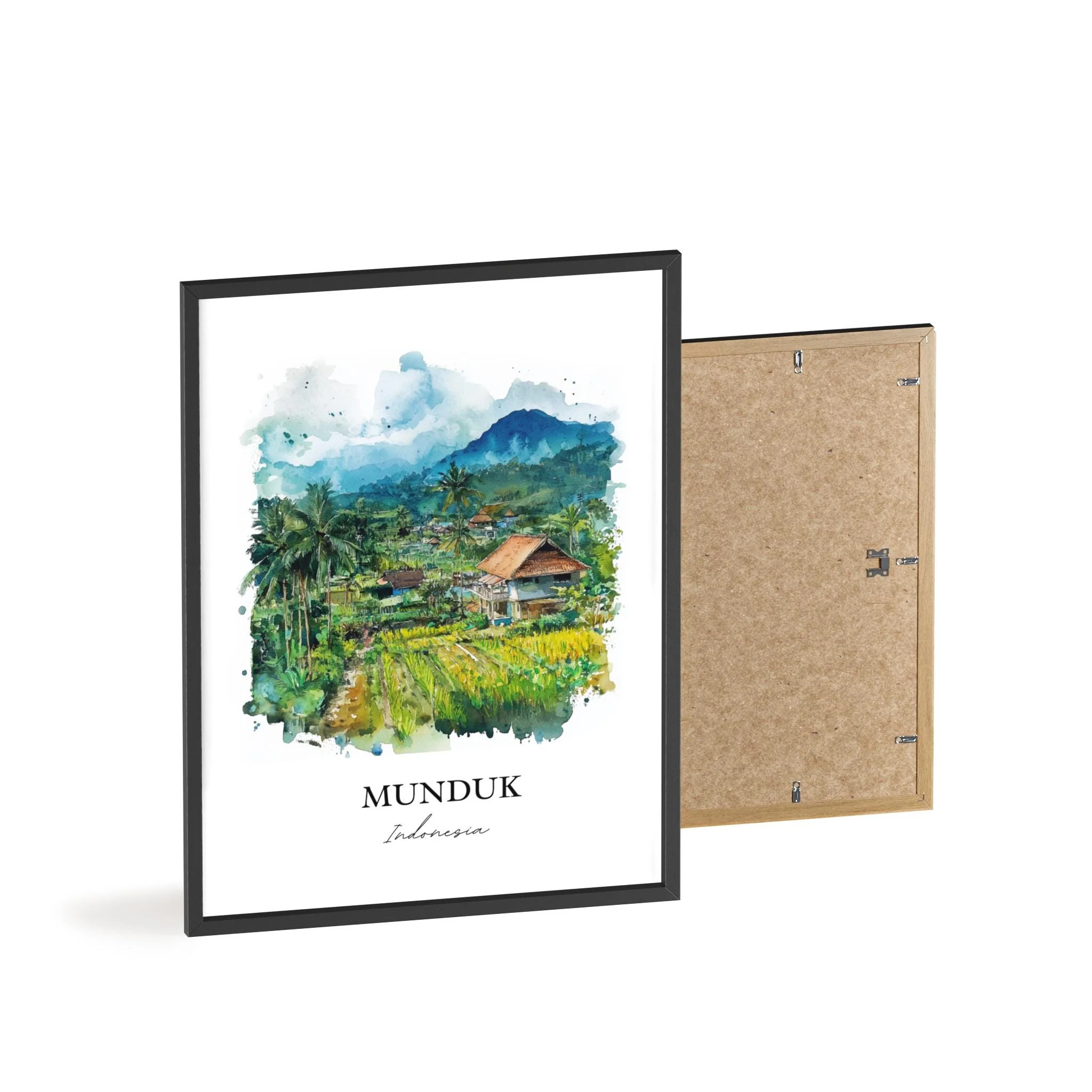 Munduk, Indonesia – Watercolor Art Print - Image 8