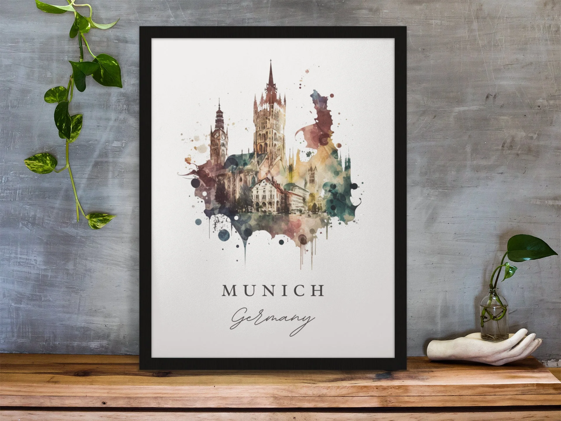 Munich, Germany – Watercolor Art Print - Image 5