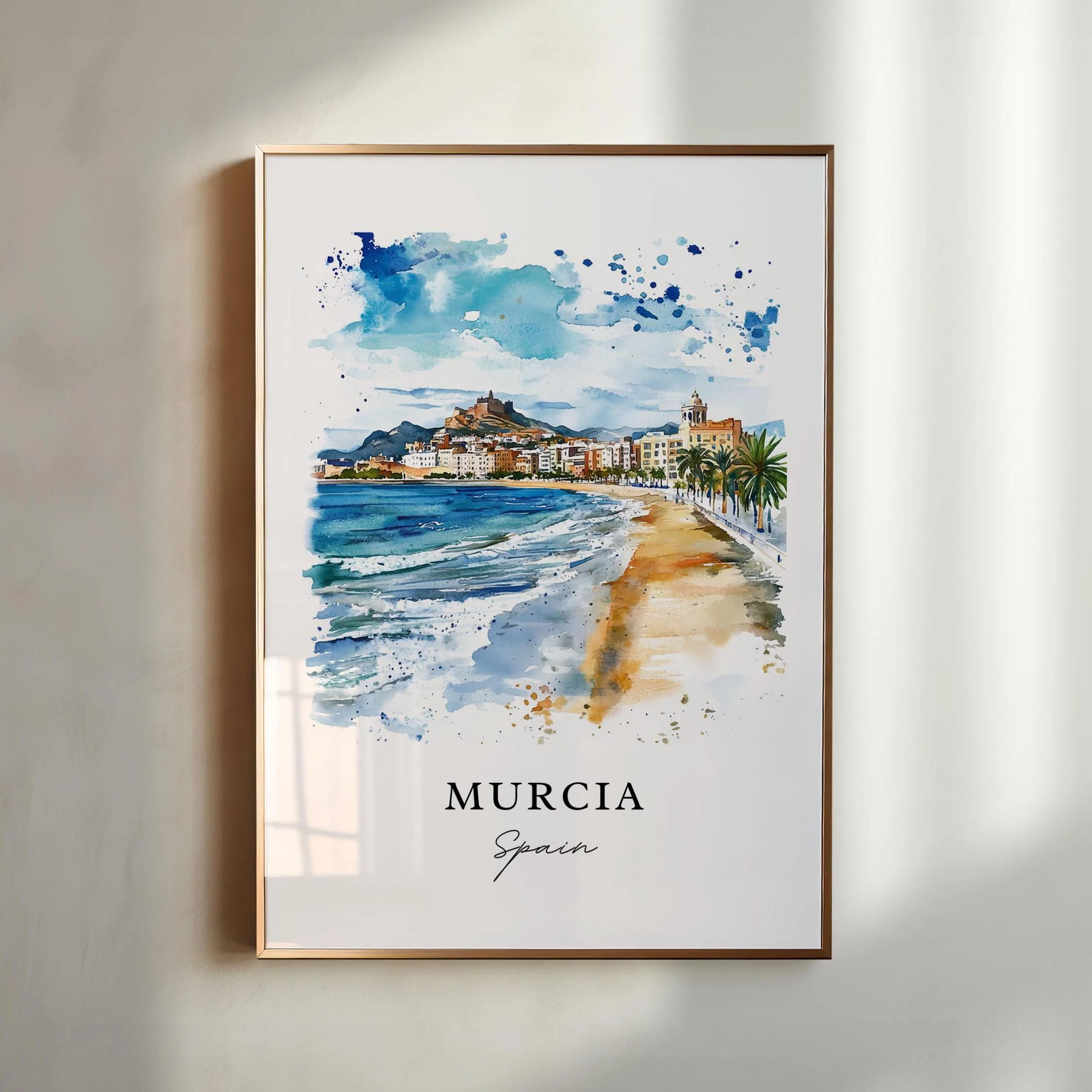 Murcia, Spain – Watercolor Art Print