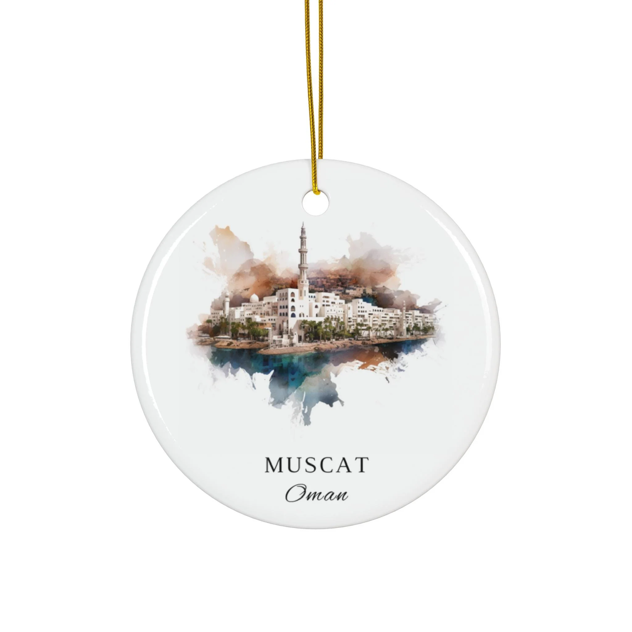 Muscat Oman Ornament: Unique Muscat Souvenir, Muscat Xmas Decor, and Authentic Muscat Oman Christmas Gift