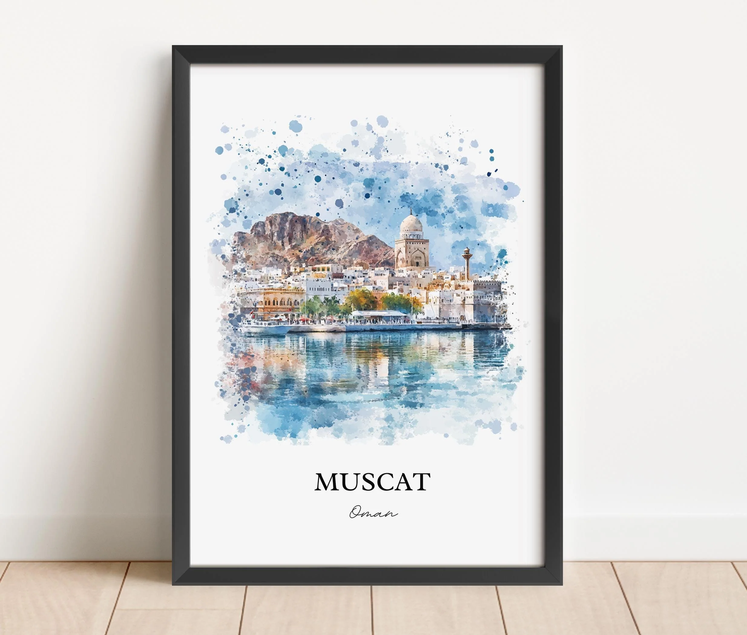 Muscat, Oman – Watercolor Art Print - Image 5