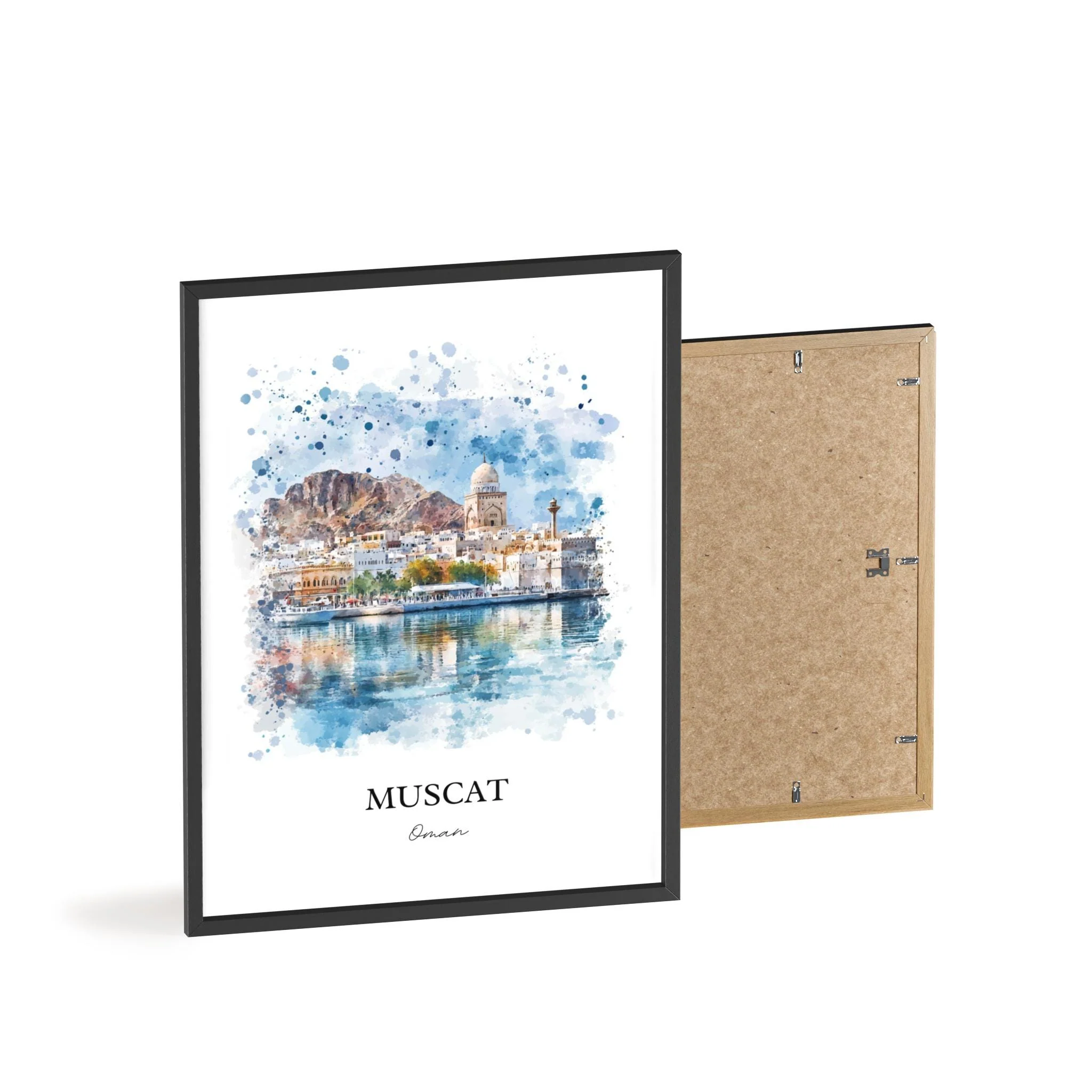 Muscat, Oman – Watercolor Art Print - Image 8