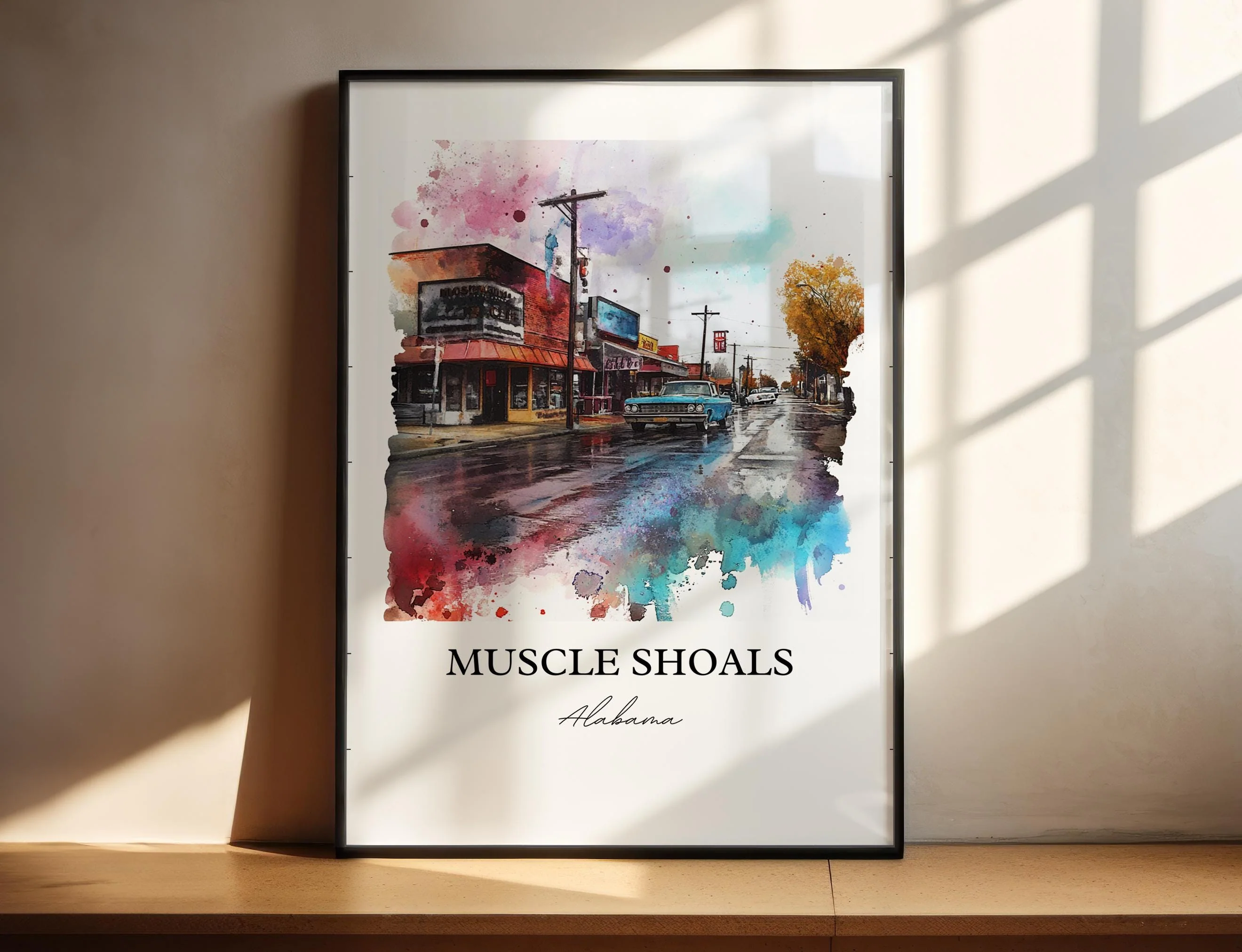 Muscle Shoals, Alabama – Watercolor Art Print - Image 6