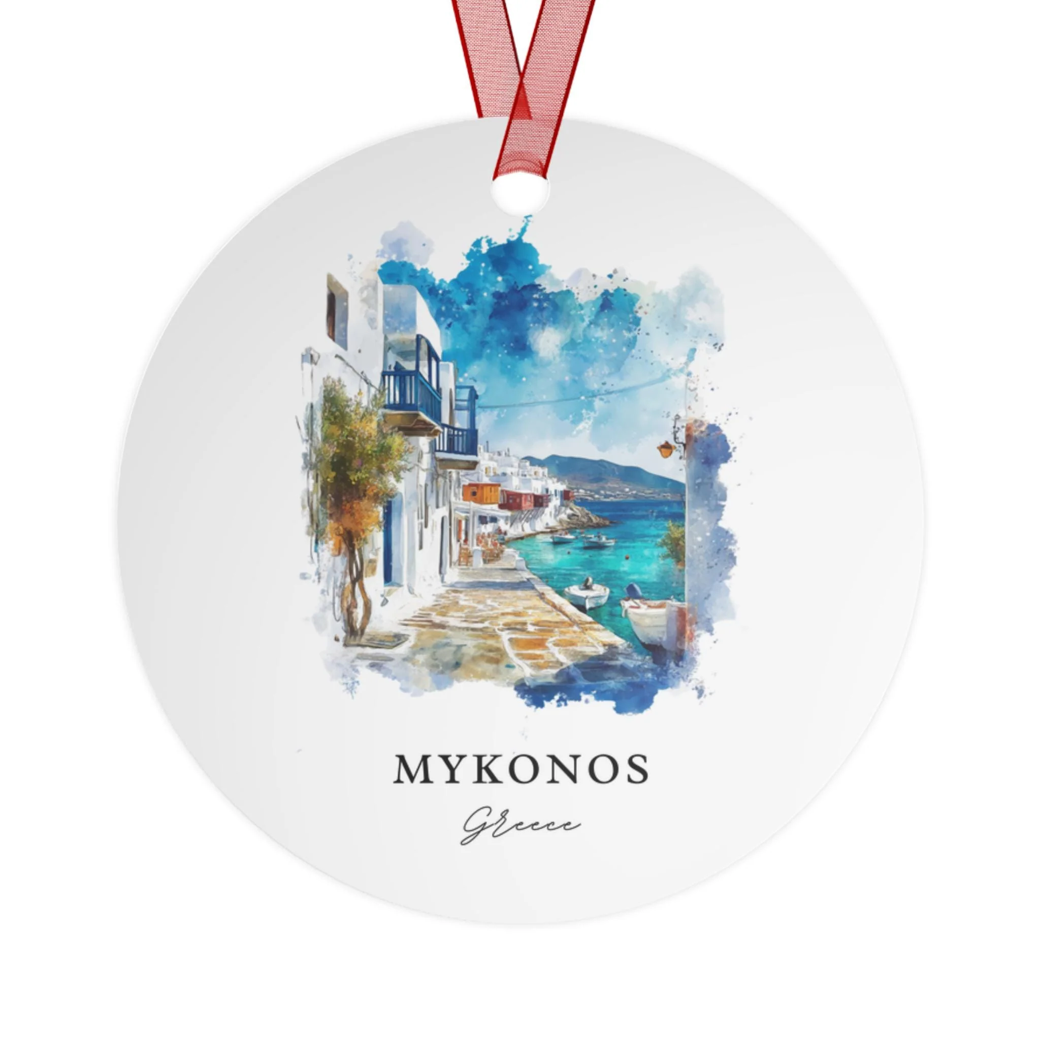 Mykonos Greece Ornament: Unique Mykonos Souvenir, Greece Xmas Decor, and Authentic Mykonos Gift - Image 2