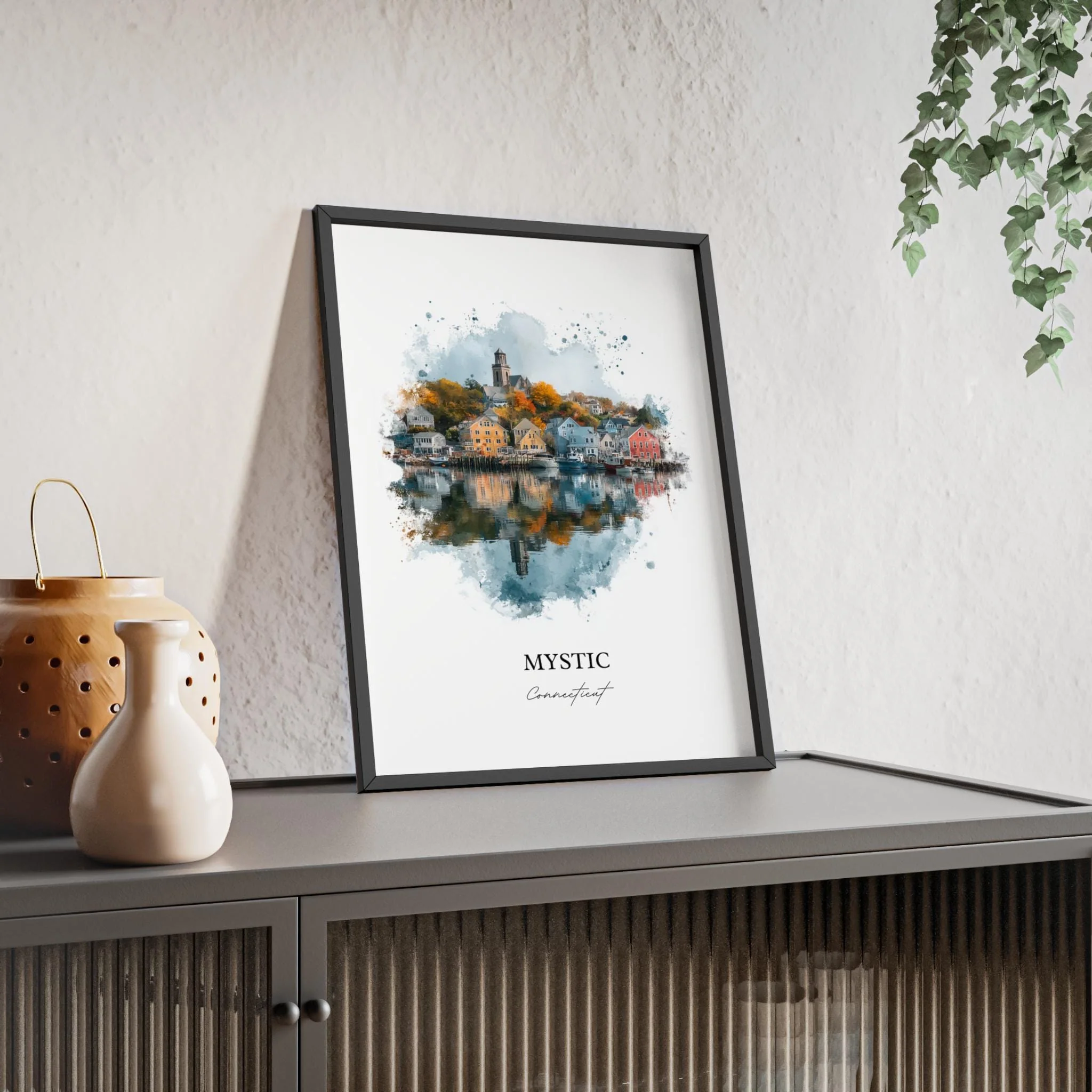 Mystic, Connecticut – Watercolor Art Print - Image 4