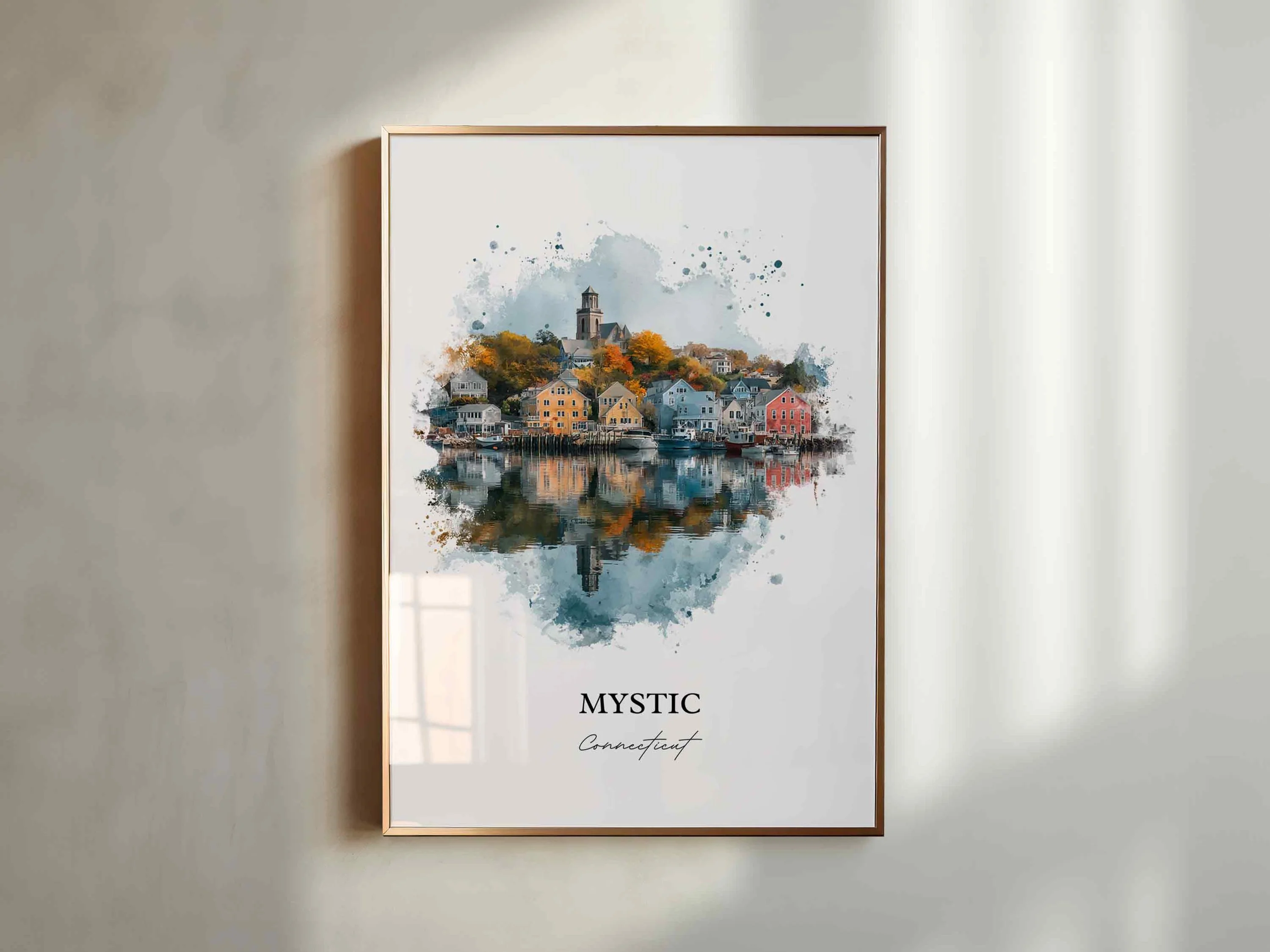 Mystic, Connecticut – Watercolor Art Print - Image 6
