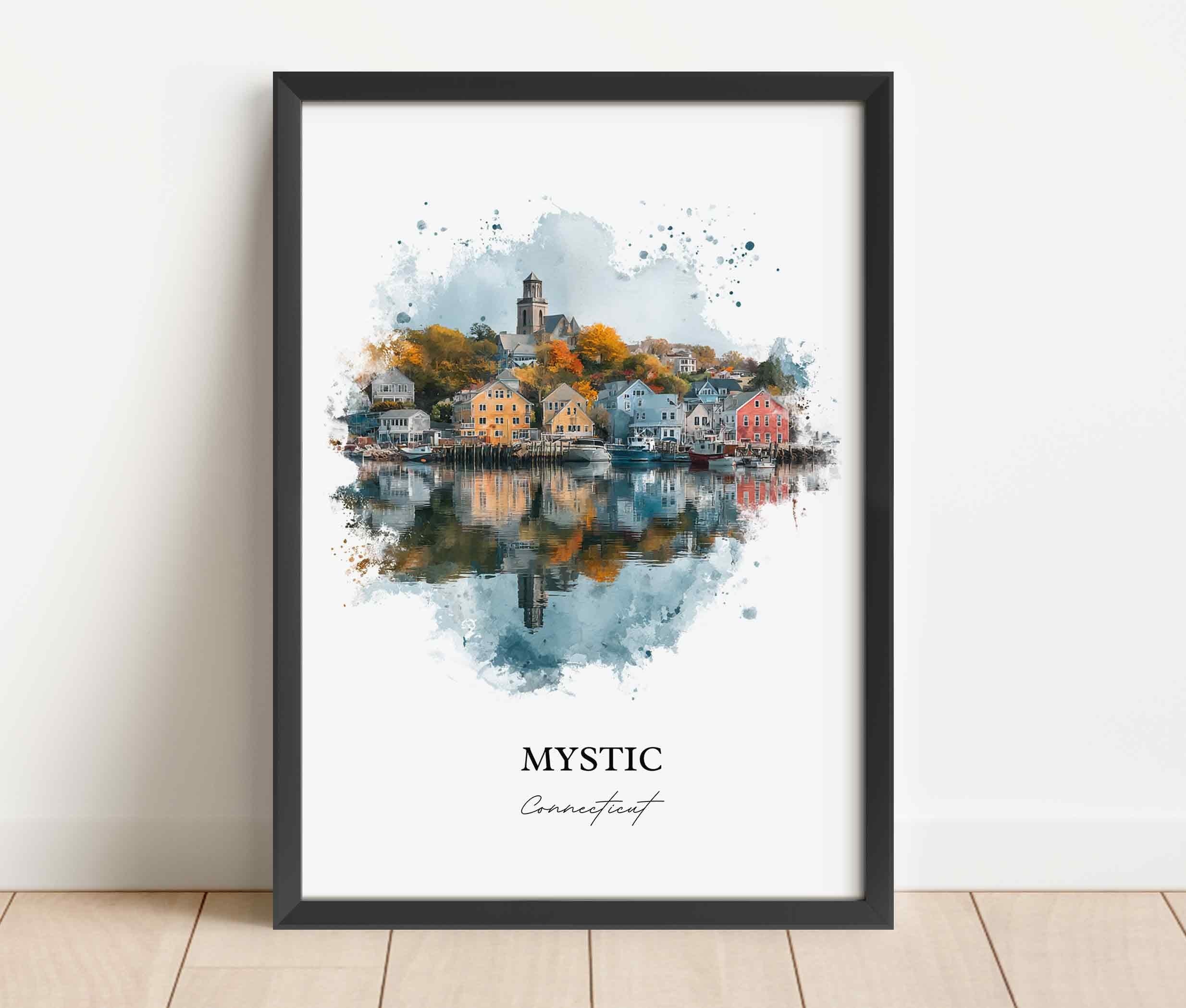 Mystic, Connecticut – Watercolor Art Print - Image 7