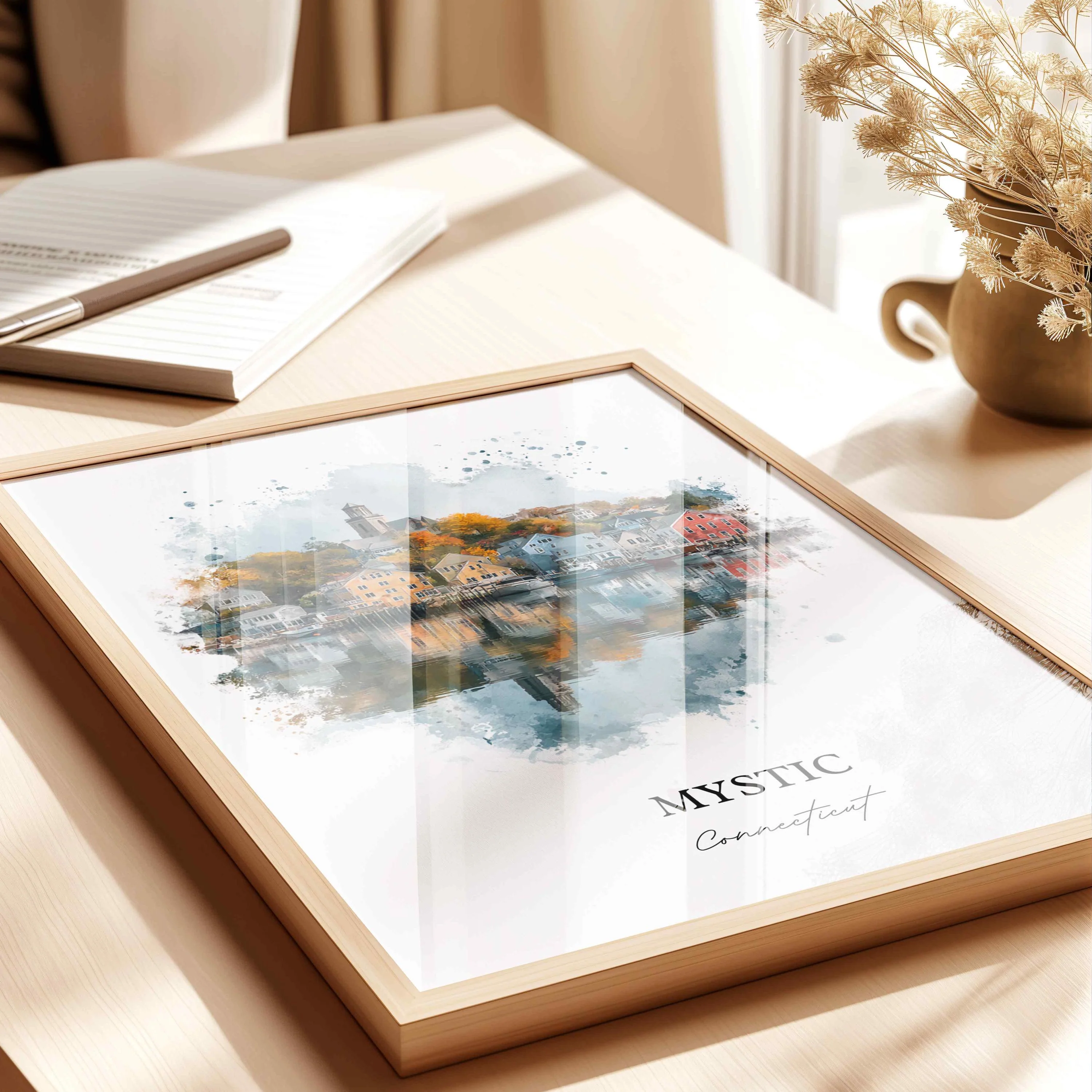 Mystic, Connecticut – Watercolor Art Print - Image 8