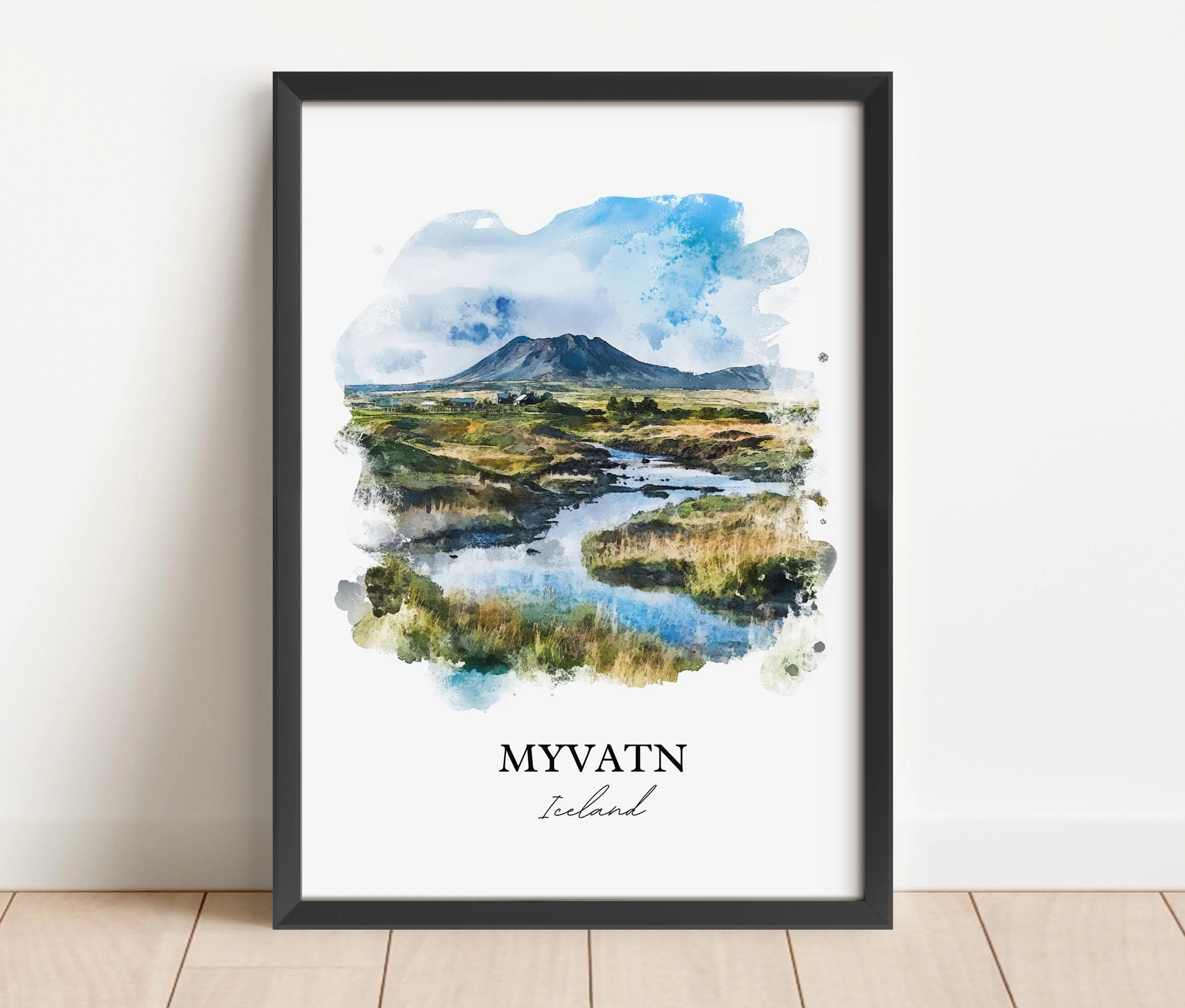 Mývatn, Iceland – Watercolor Art Print - Image 6